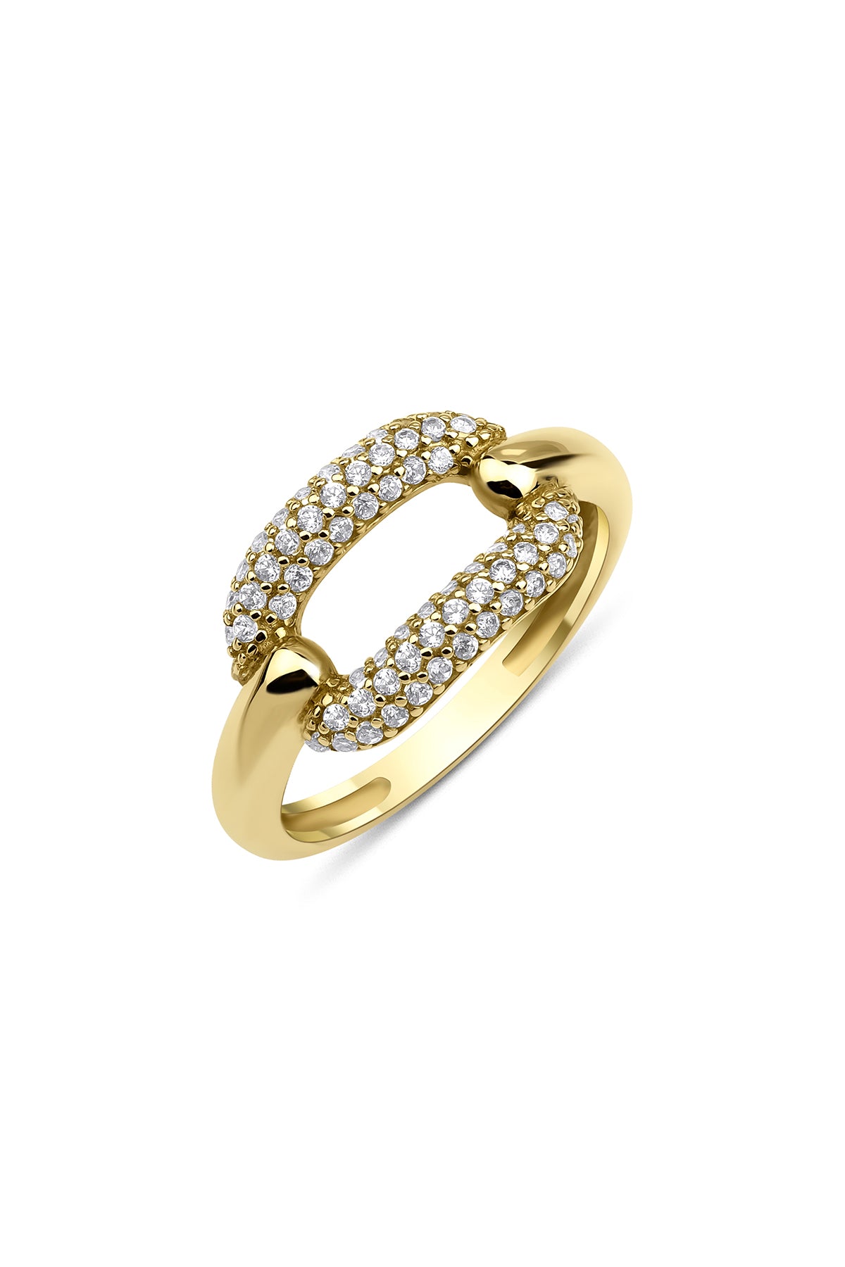14K Gold Single Loop Paperclip Ring