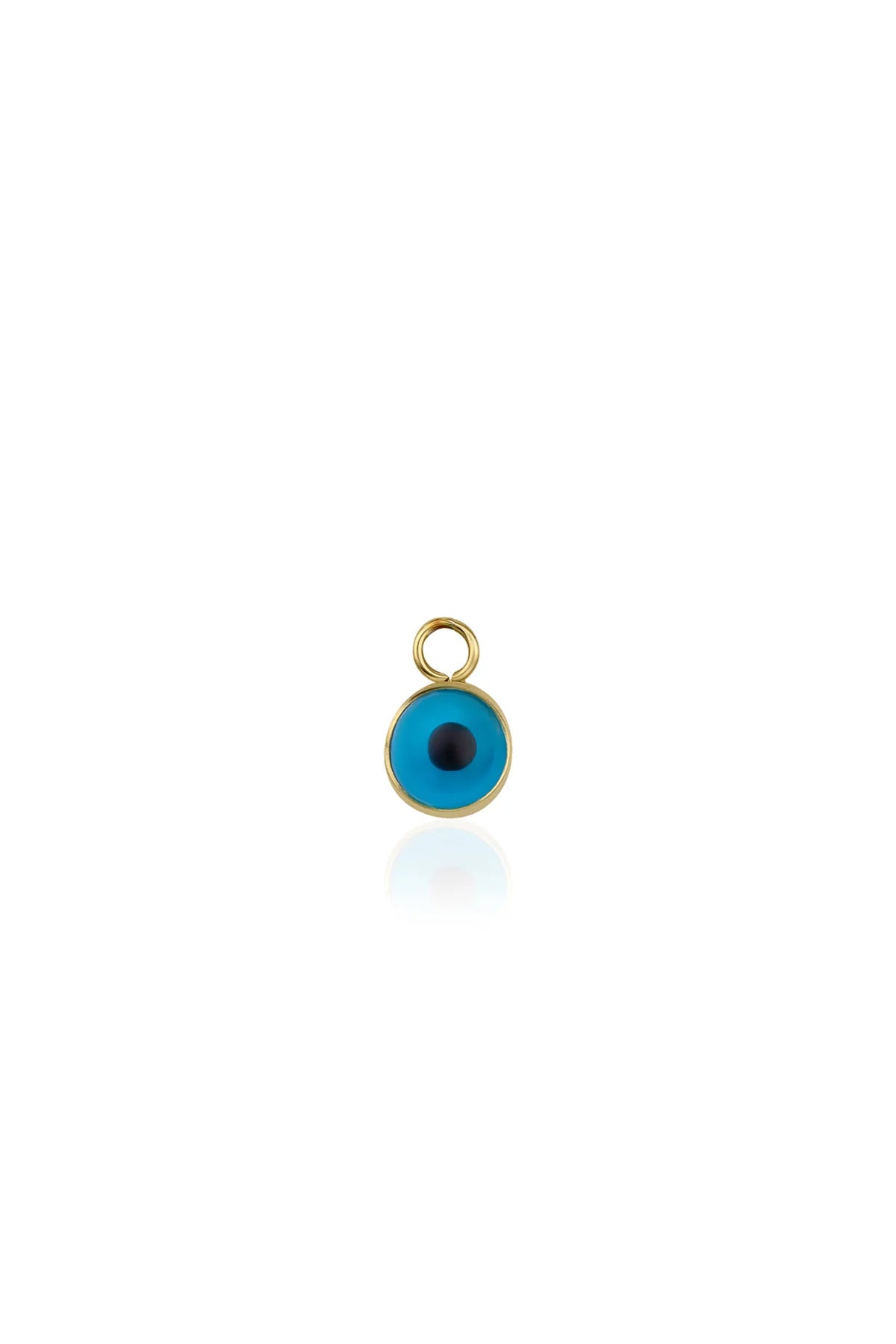 14K Gold Small Evil Eye Charm