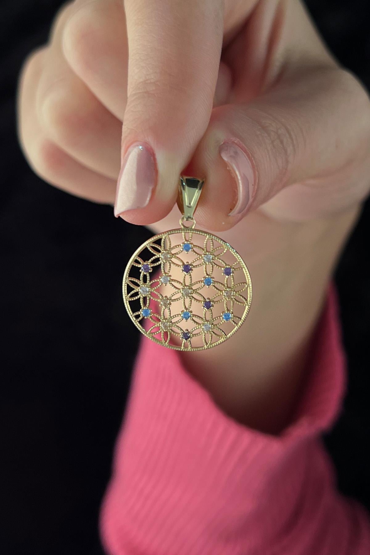 14K Gold Small Flower Of Life Charm