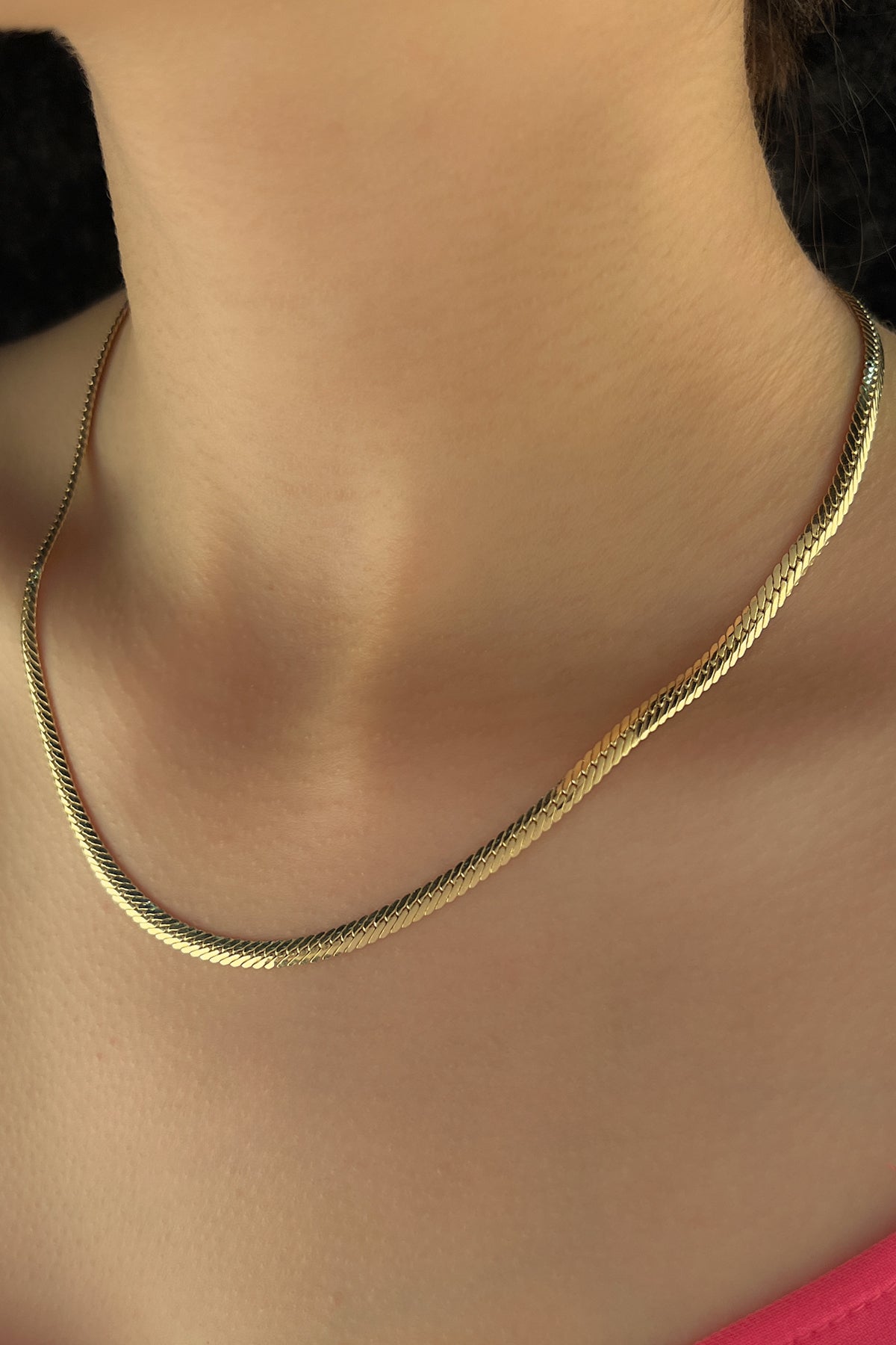 14K Gold Snake Back Chain  0.157 inch