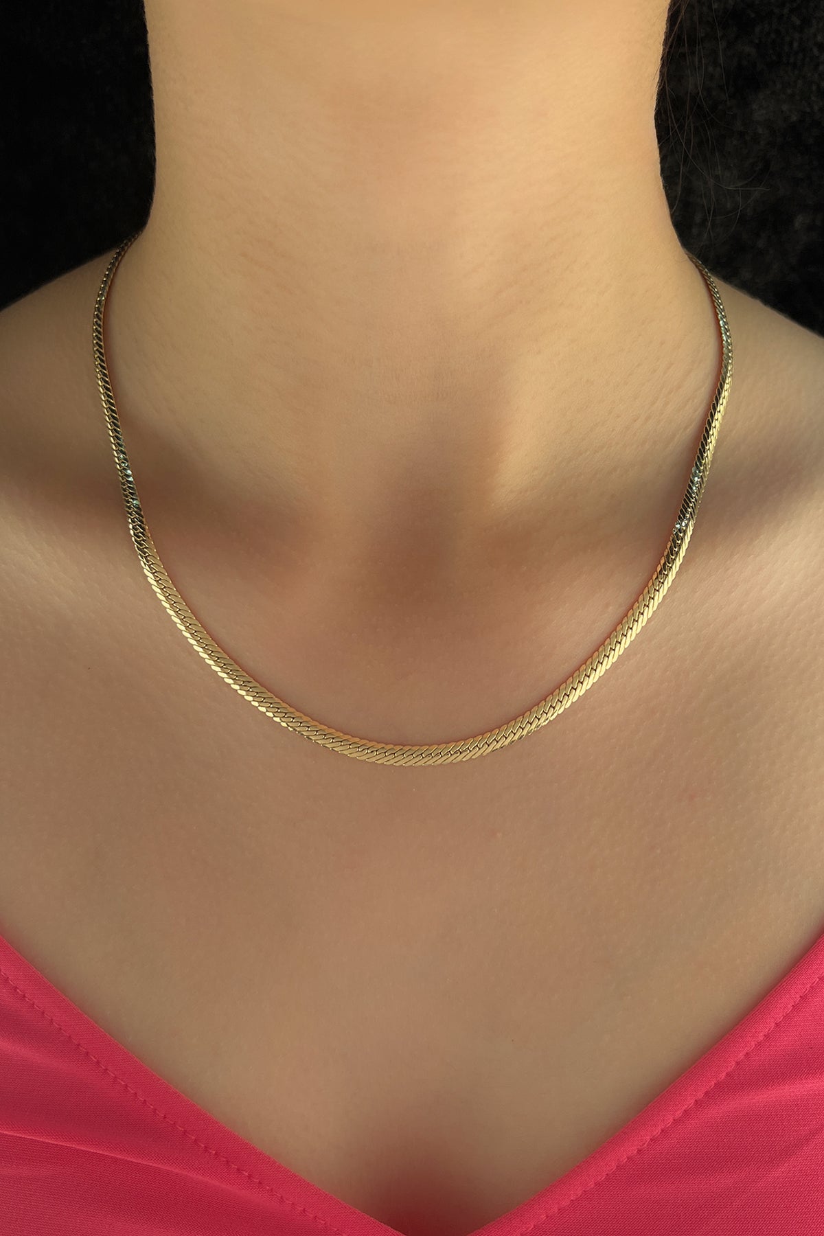 14K Gold Snake Back Chain  0.157 inch