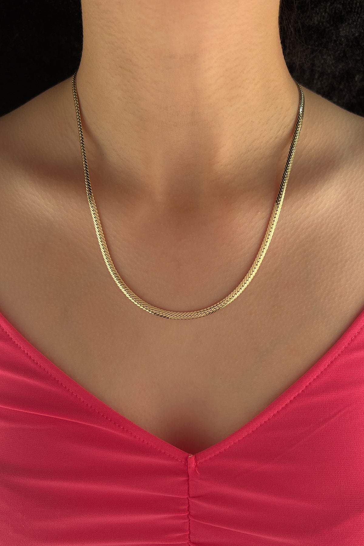14K Gold Snake Back Chain  0.157 inch