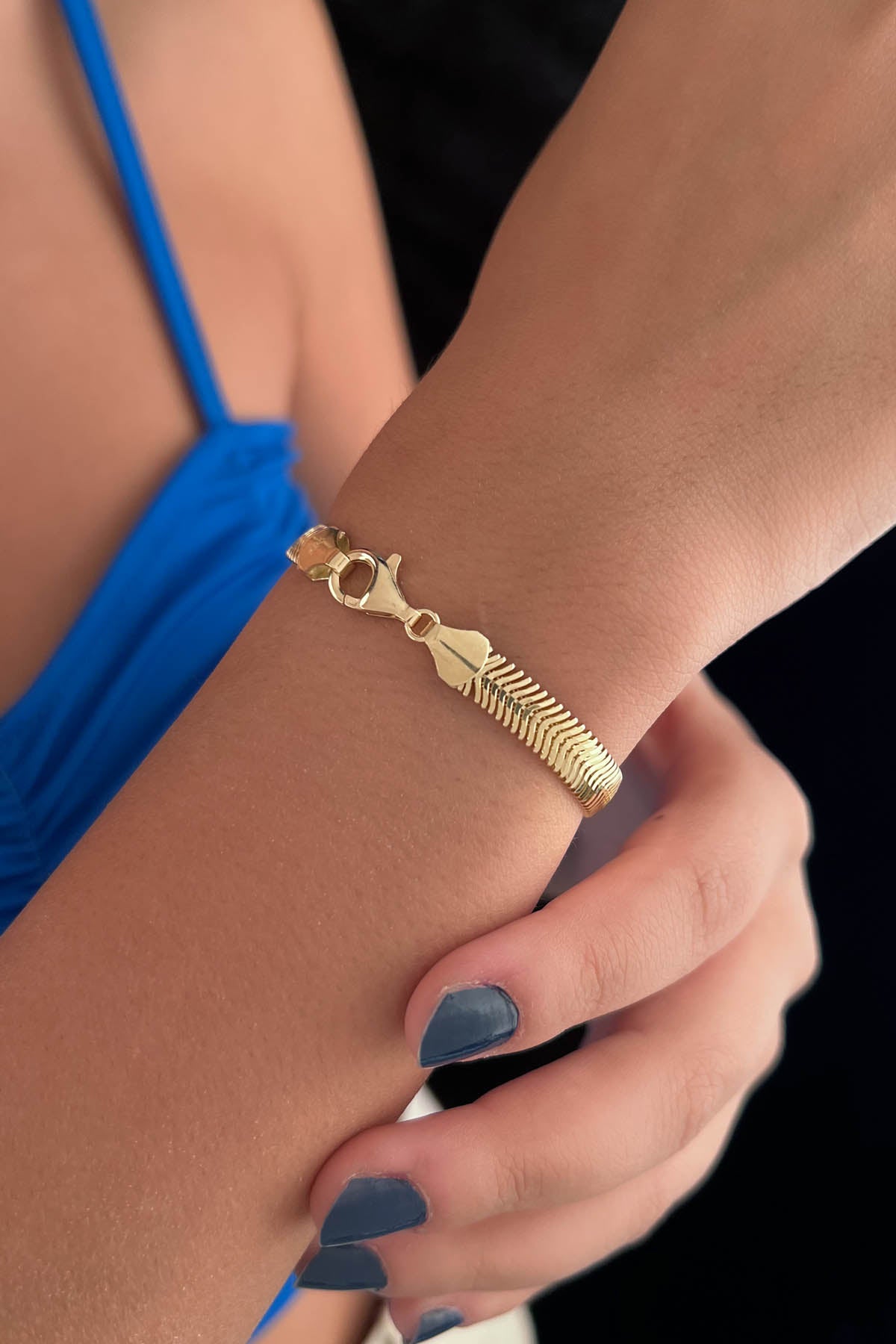 14K Gold Snake Chain Bracelet   0.246 inch