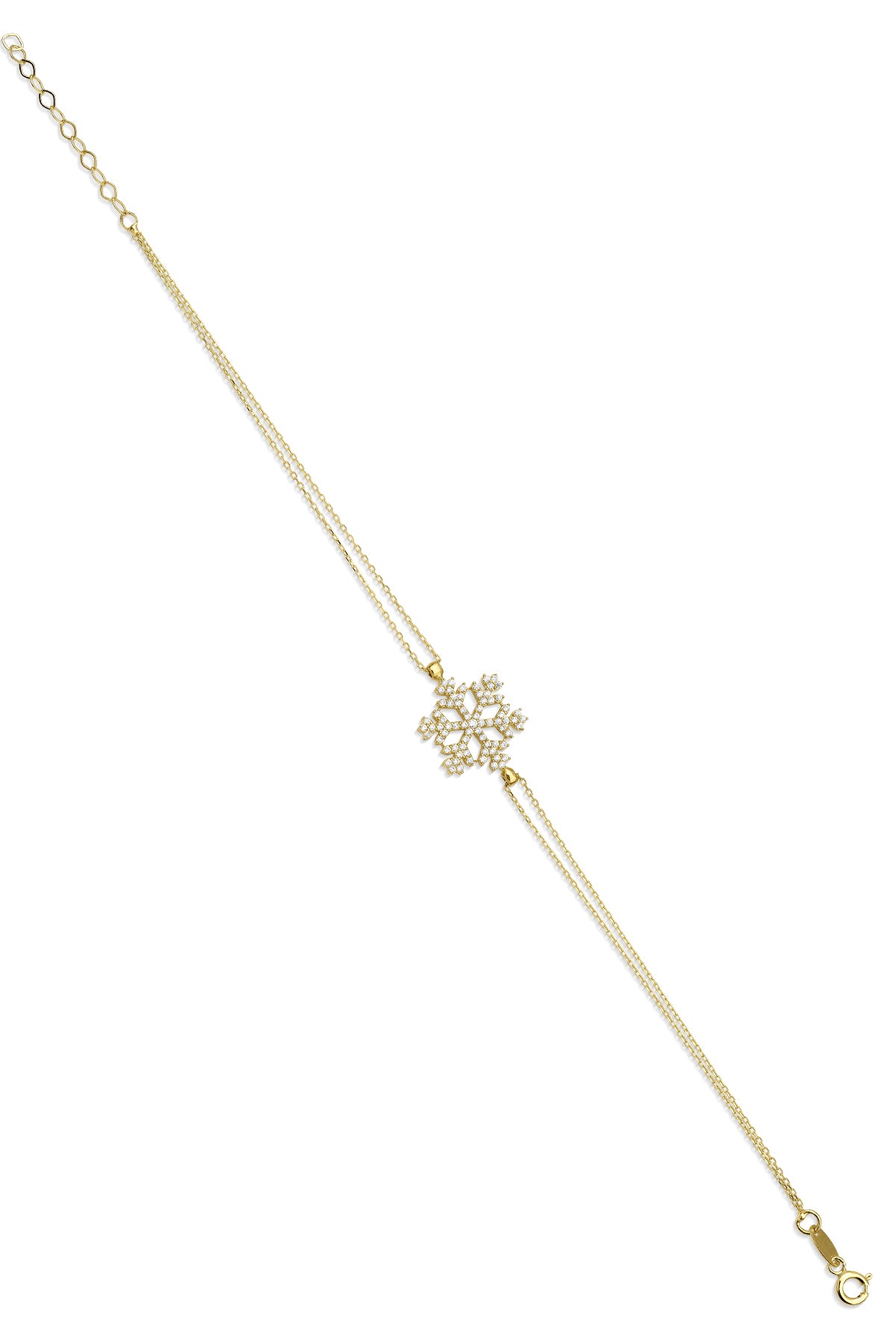 14K Gold Snowflake Shape Bracelet