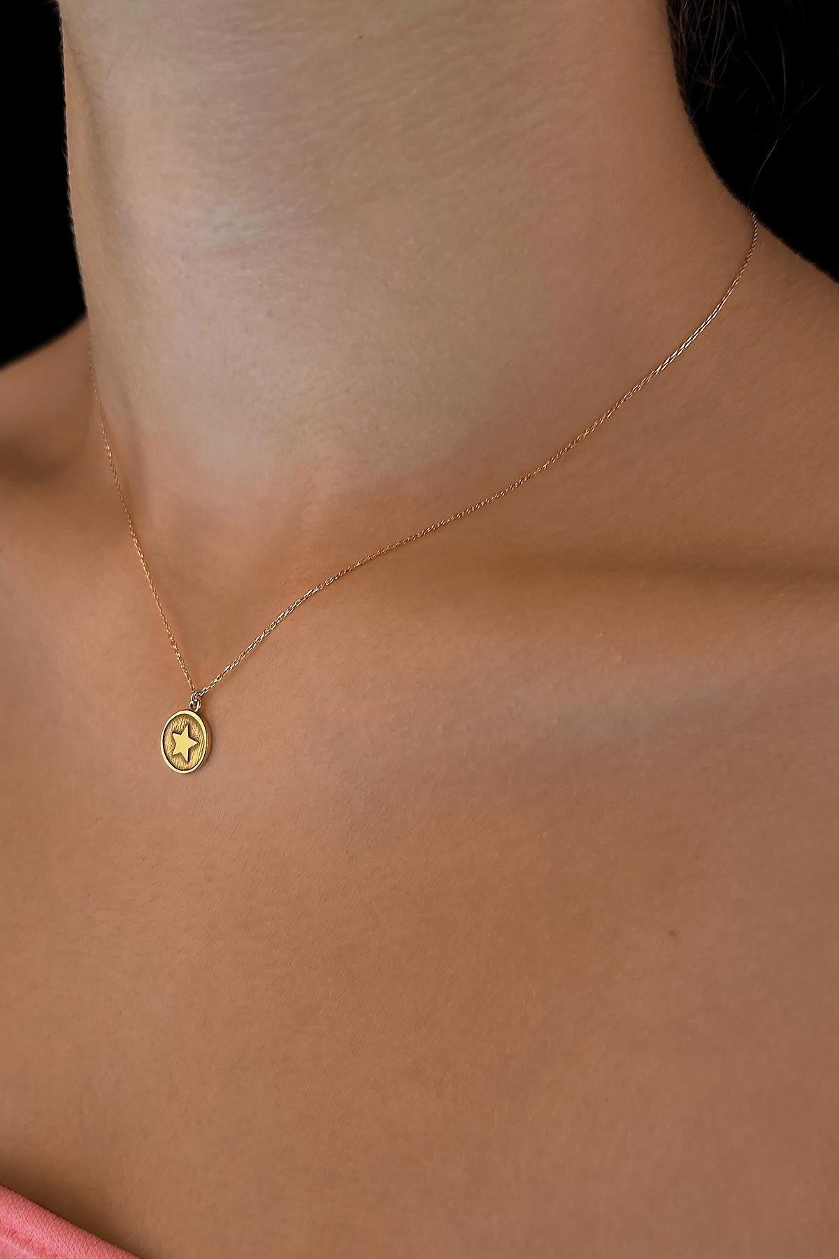 14K Gold Star Charm Necklace