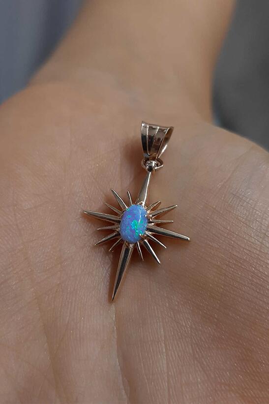 14K Gold Starburst Charm