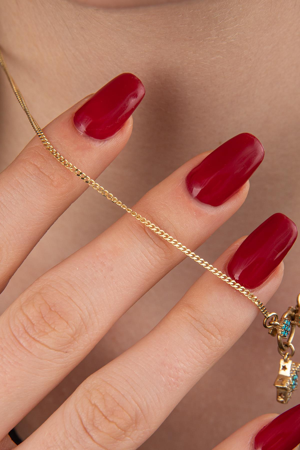 14K Gold Stone Rigel Star Necklace