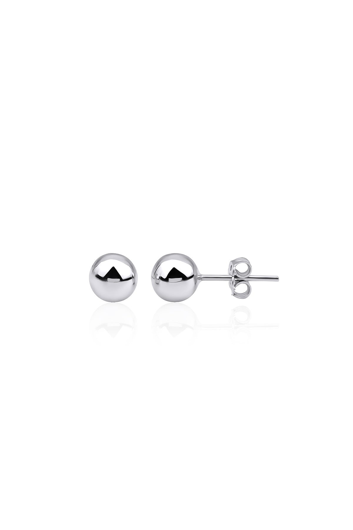 14K Gold Stud Ball Earrings 0.173 inch