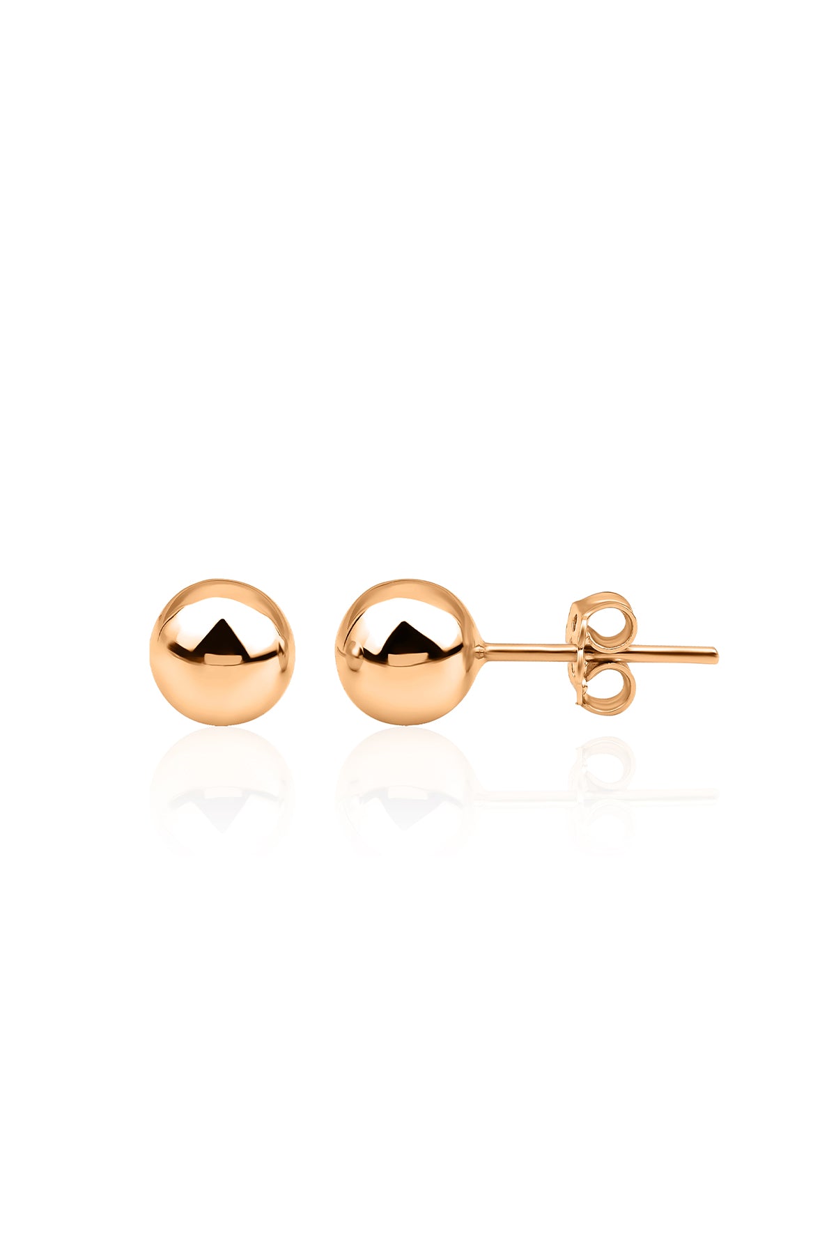 14K Gold Stud Ball Earrings  0.275 inch