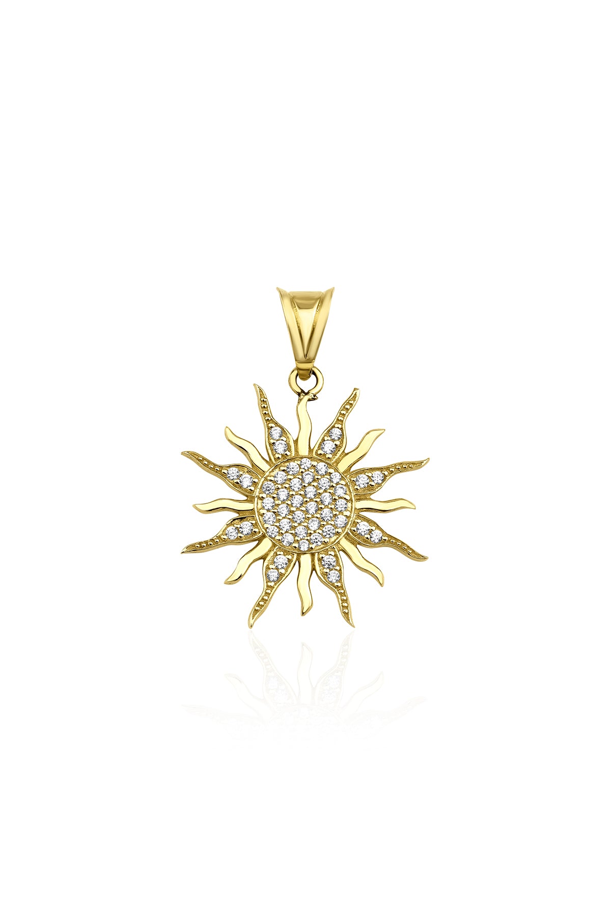 14K Gold Sun Charm