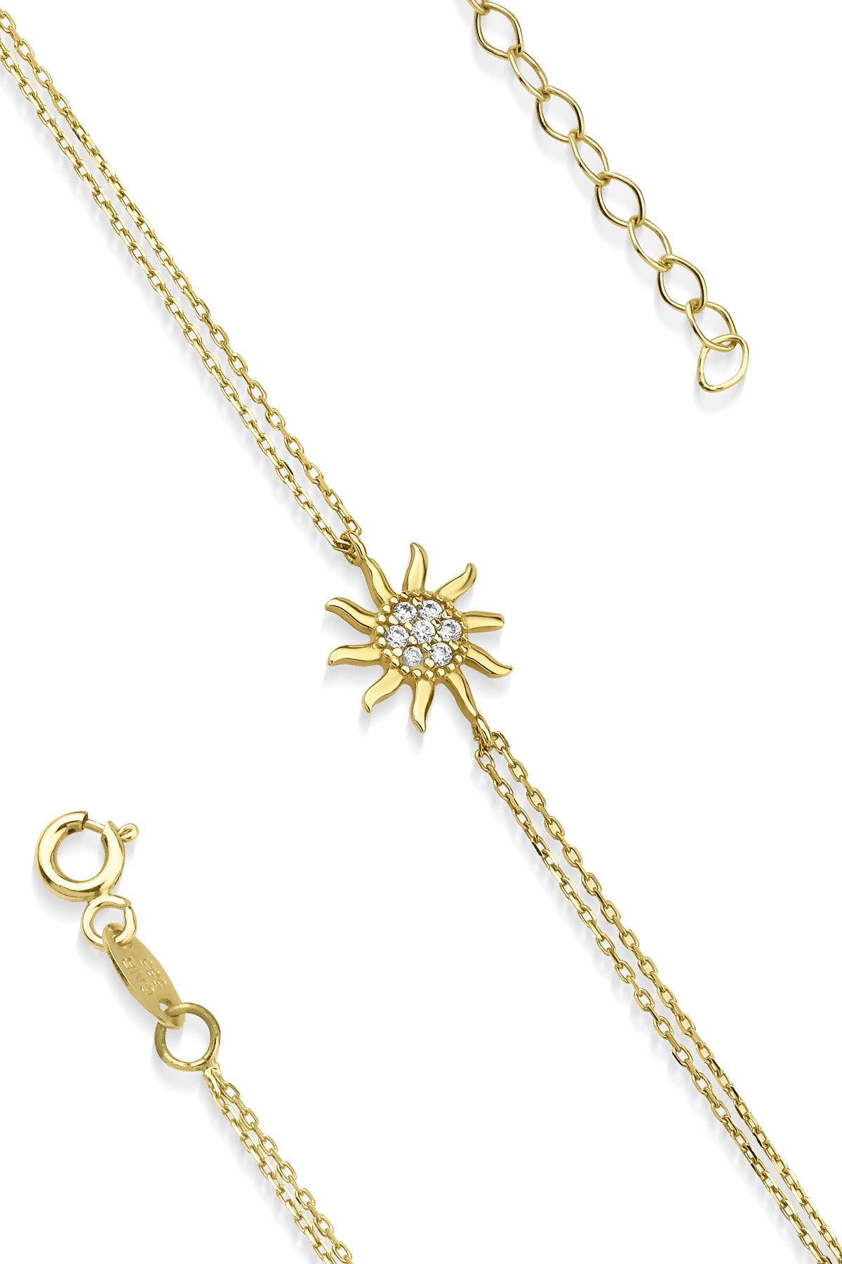 14K Gold Sun-Detail Bracelet