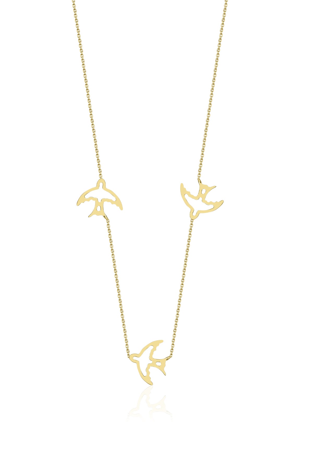14K Gold Swallow Necklace