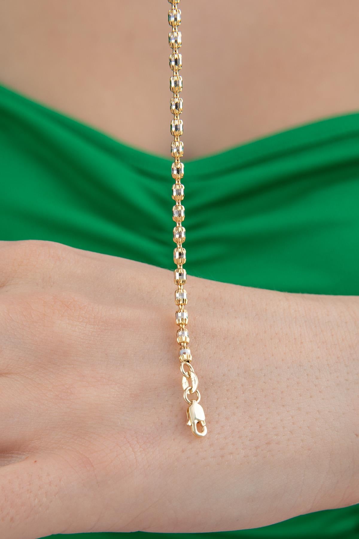 14K Solid Gold Teressa Bracelet