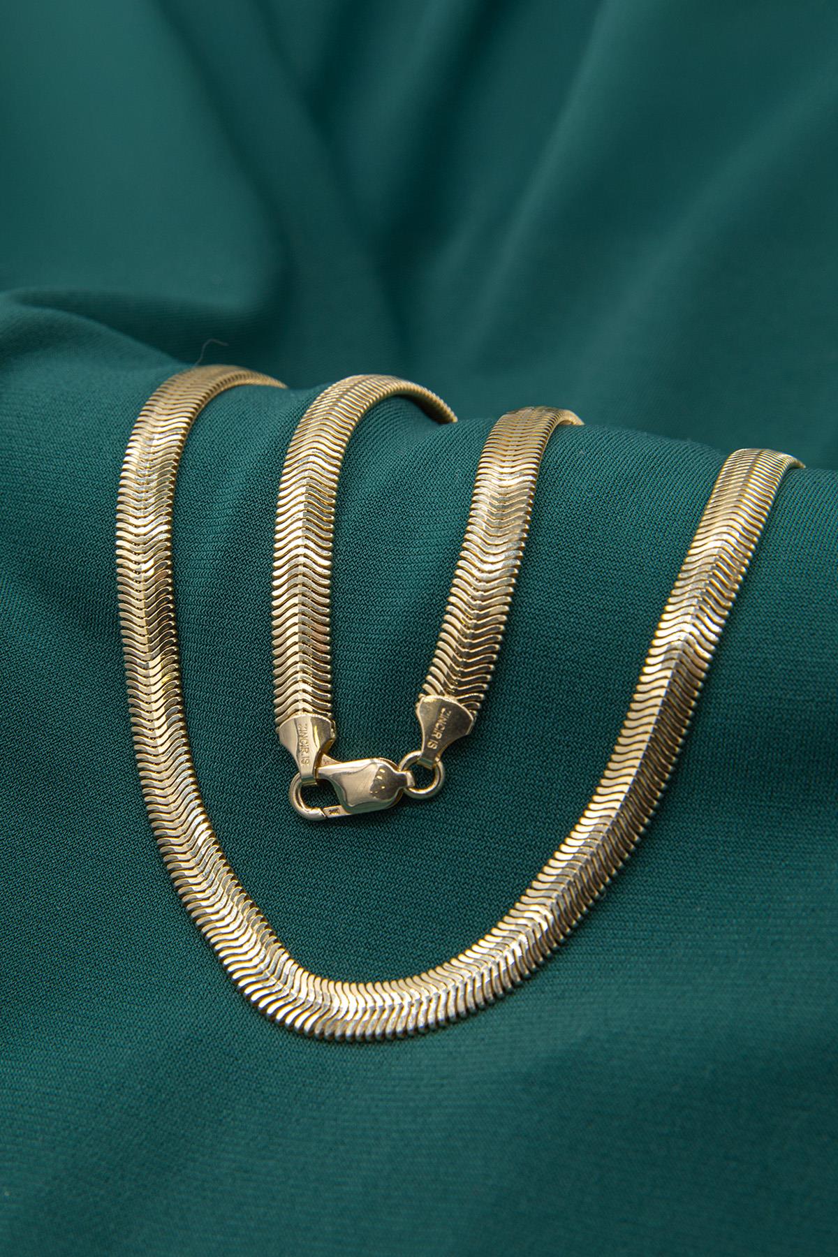 14K Gold Thick Snake Chain Necklace   0.210 inch