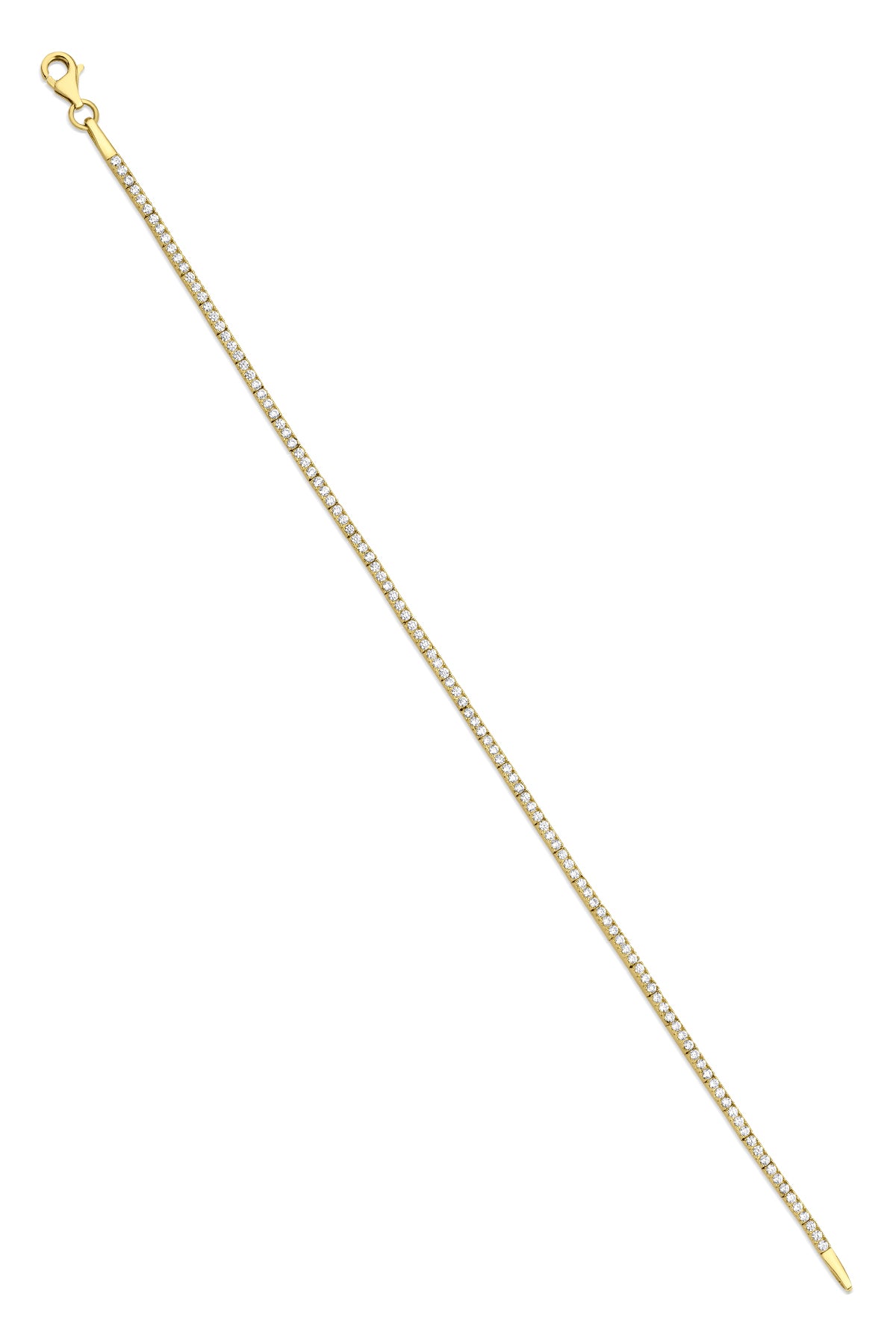 14K Gold Thin Tennis Bracelet