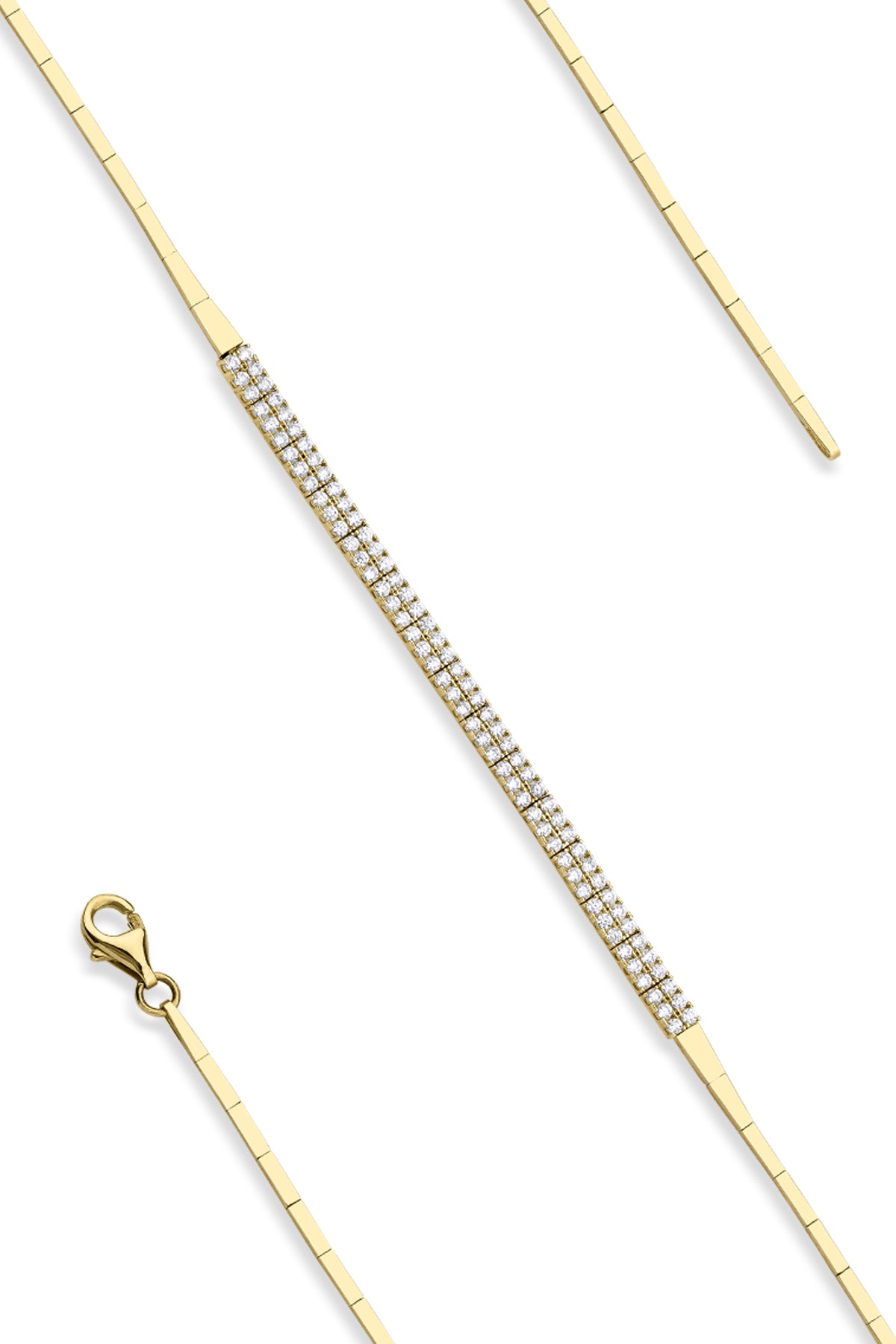 14K Gold Thin Tennis Bracelet