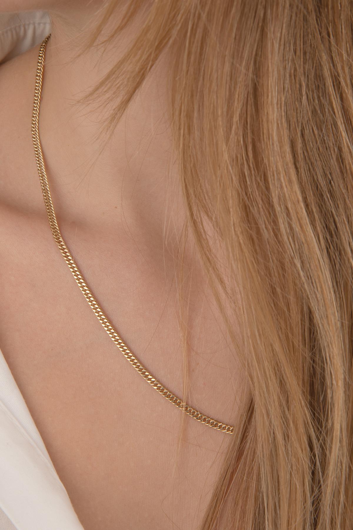 14K Gold Tight Cuban Chain Necklace