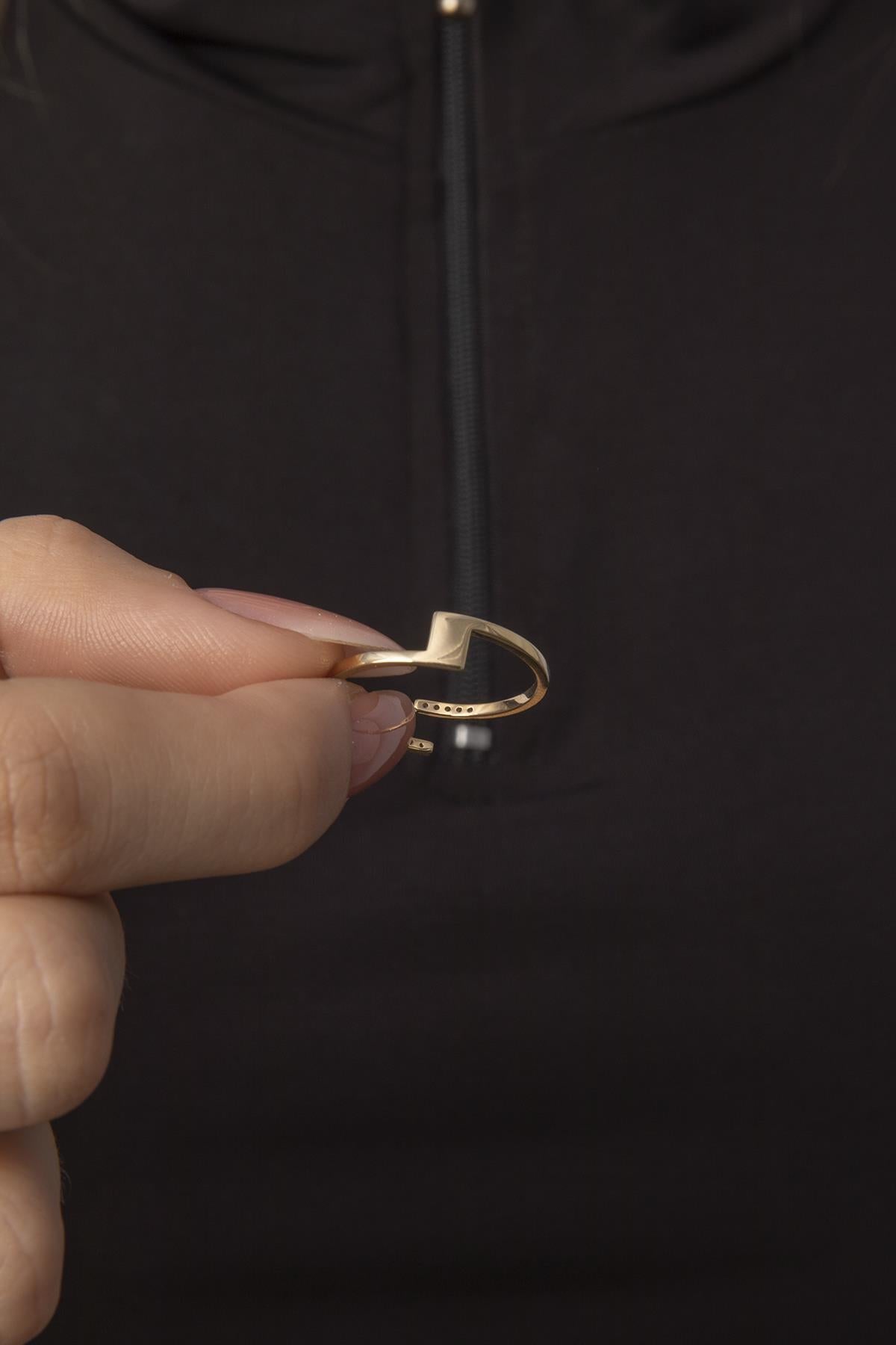 14K Solid Gold Tina Ray Ring