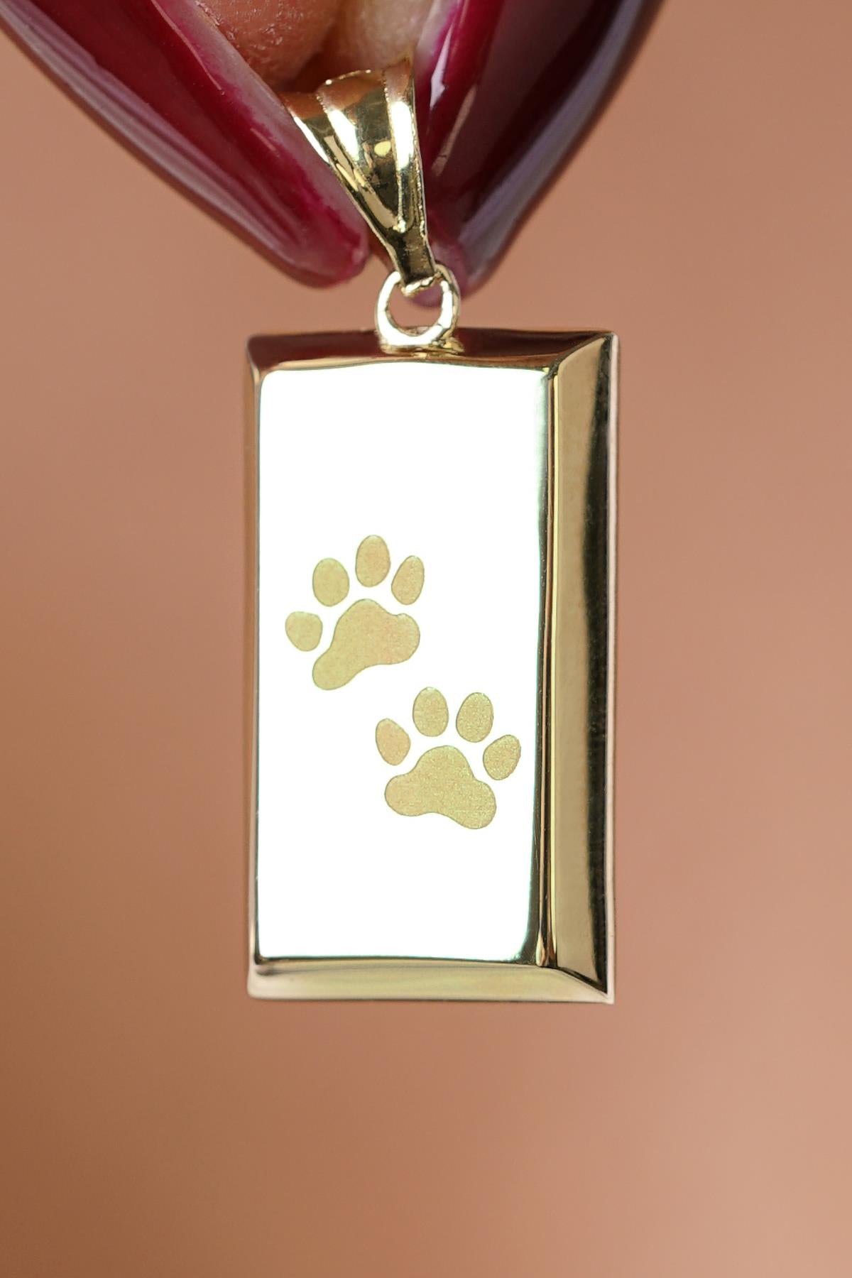 14K Gold Tiny Ingot Gold Bar Charm