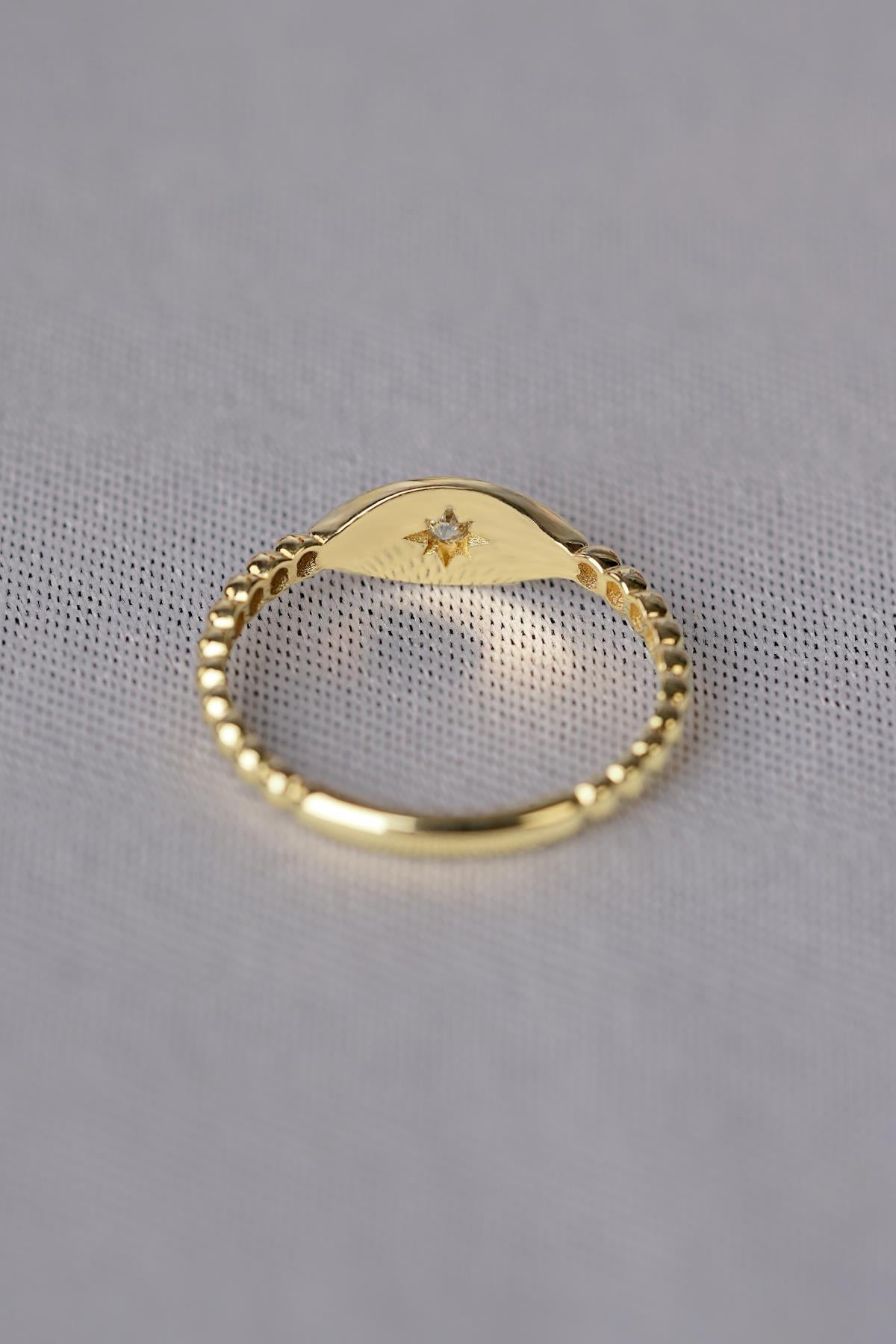 14K Gold Turquoise Evil Eye Ring