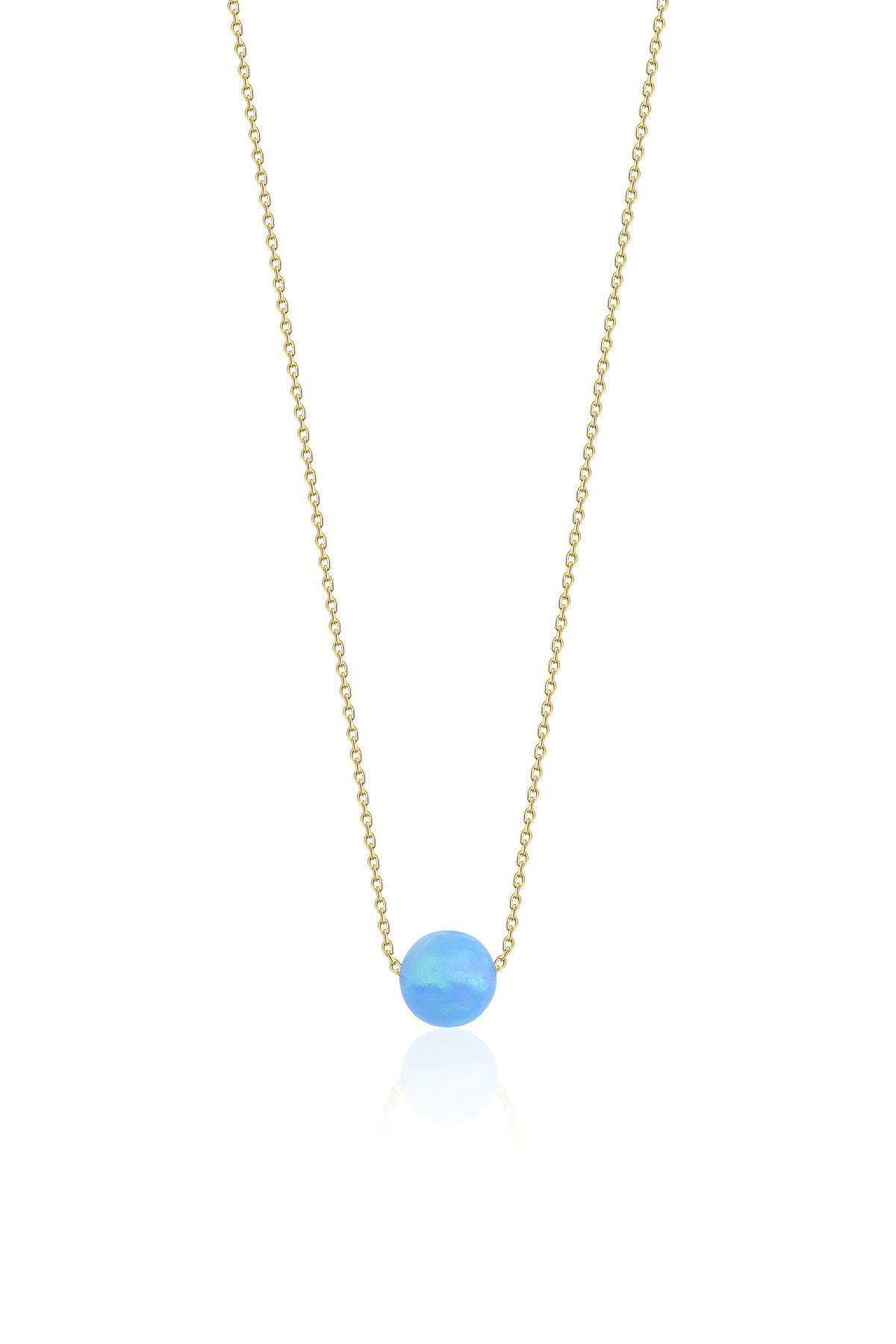 14K Gold Turquoise Opal Necklace