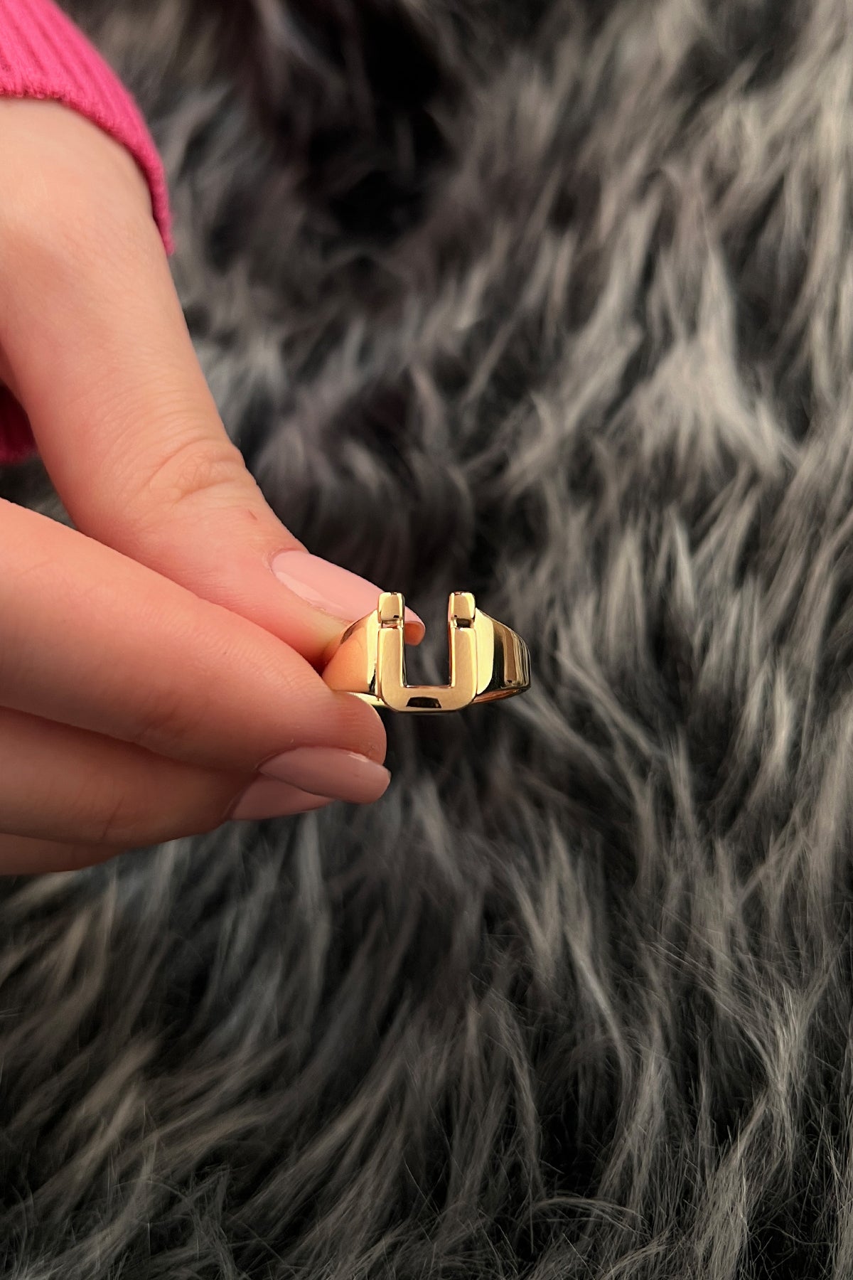 14k Gold Ü Initial Ring