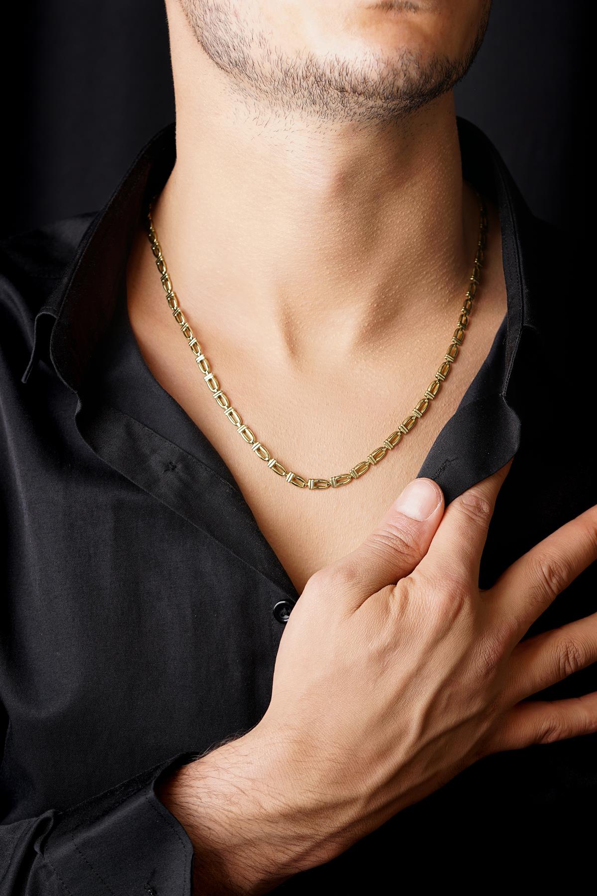 14K Solid Gold Upstairs Chain