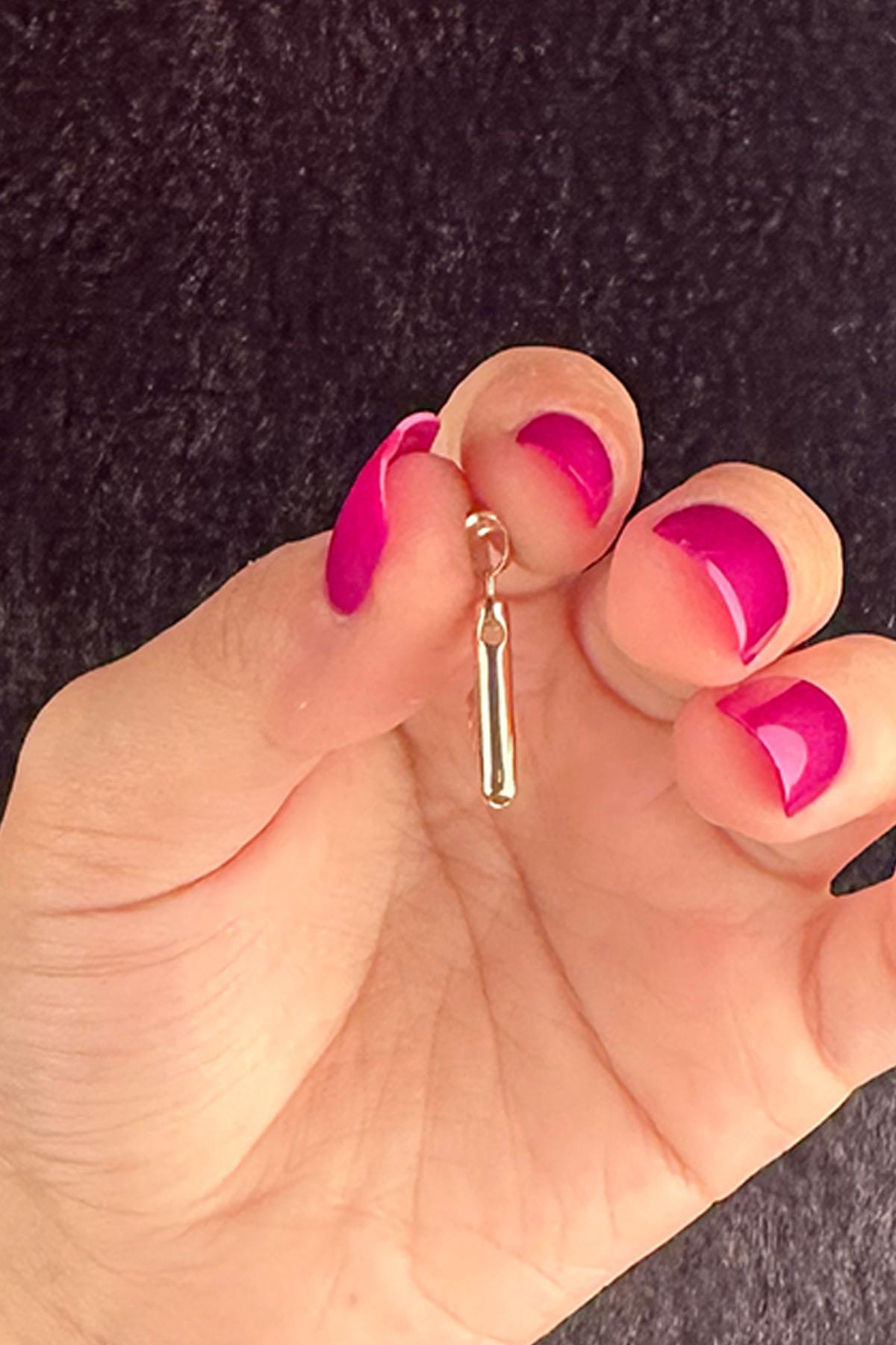 14K Gold V Letter Charm