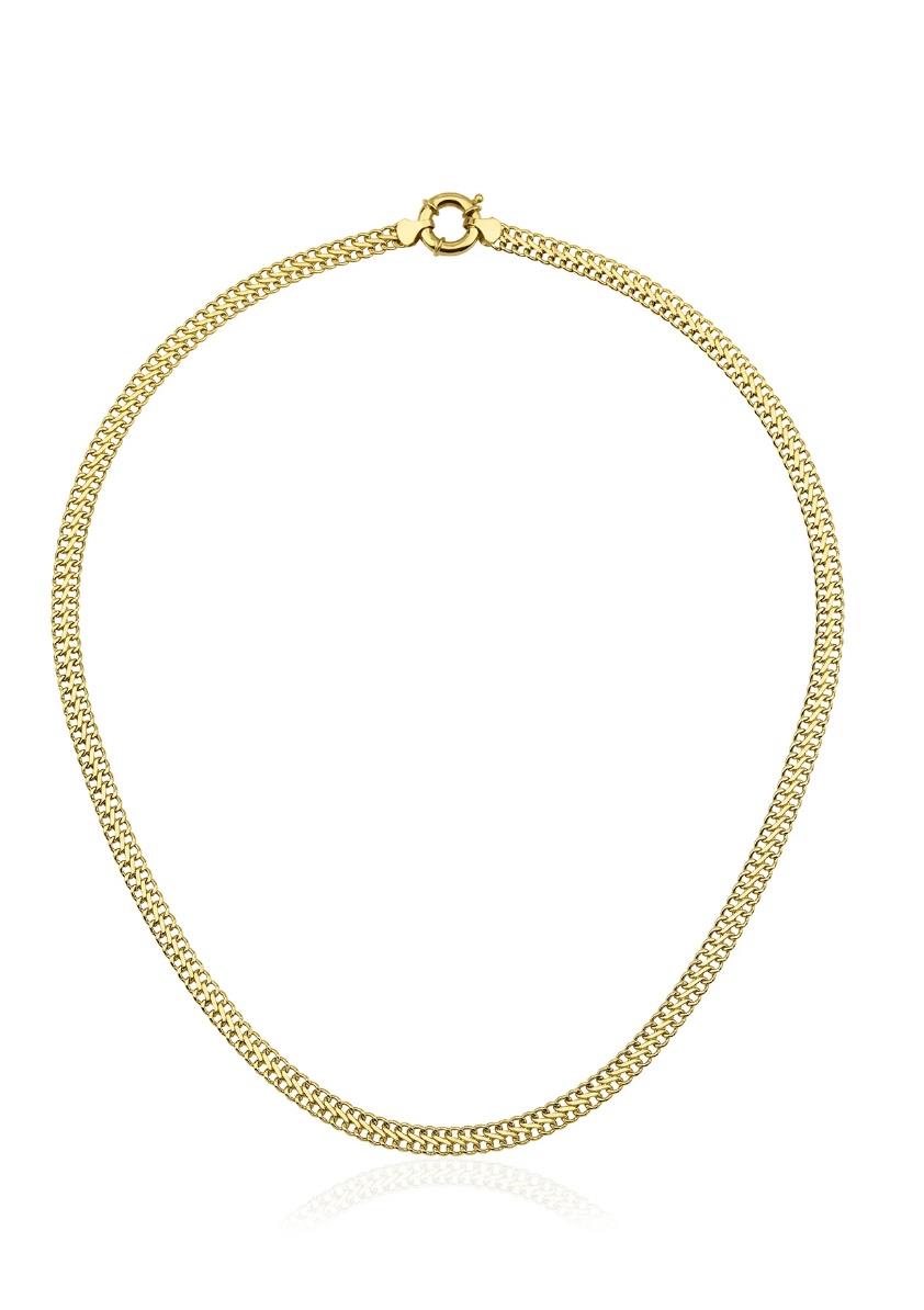 14K Gold Vienna Double Curb Chain With Sailor Lock    0.157 inch