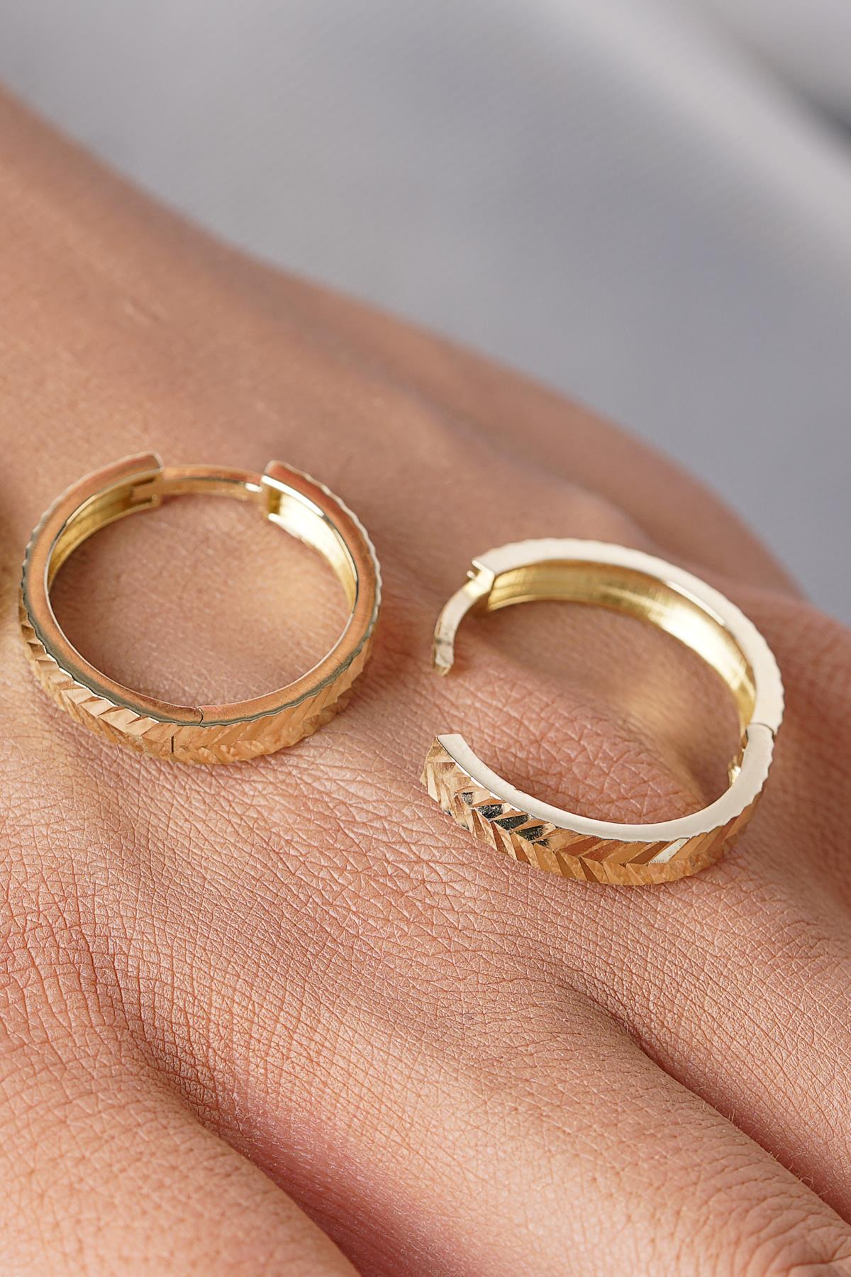 14K Gold Wheat Ear Ear Climber