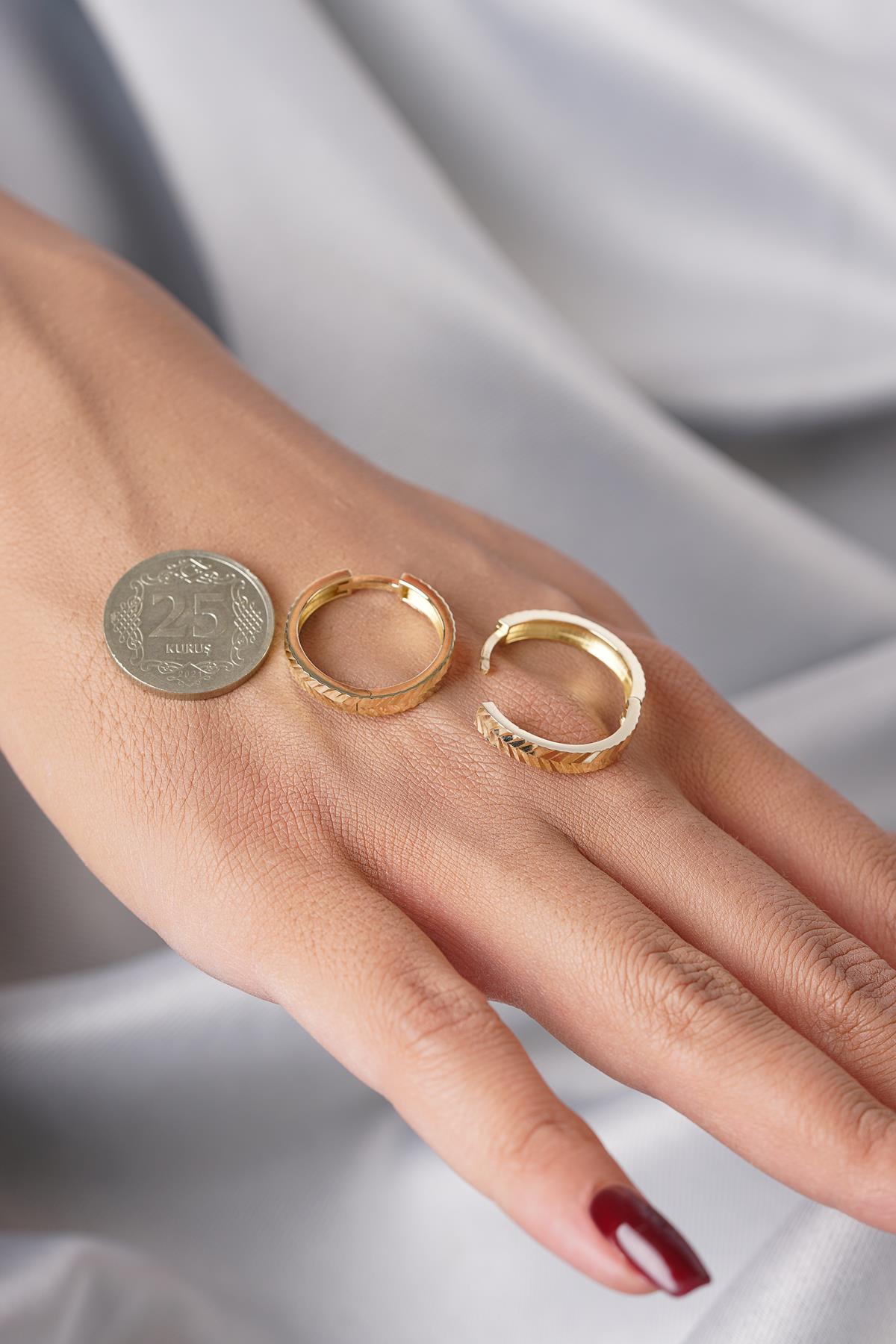 14K Gold Wheat Ear Ear Climber