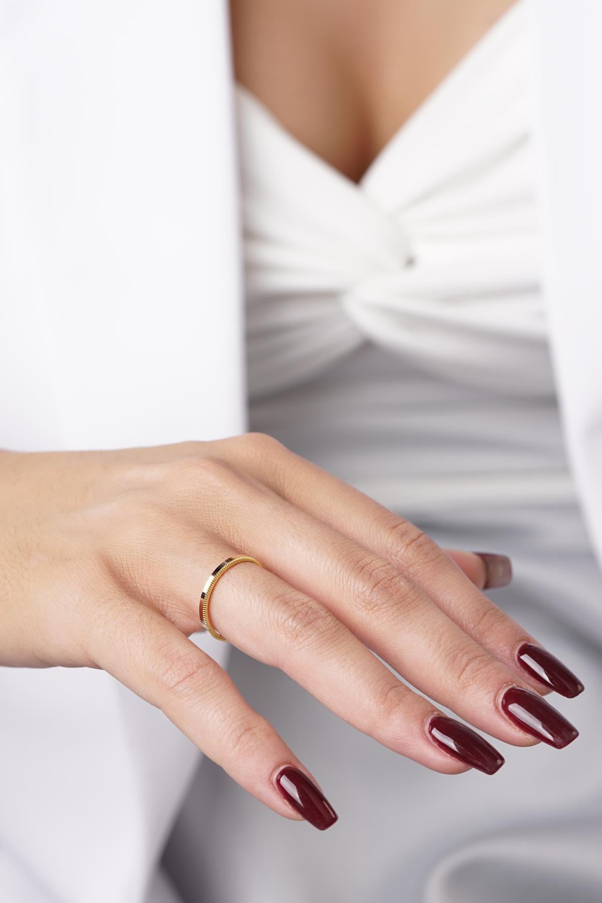 14K Gold Wheat Ring – 22K Appearance