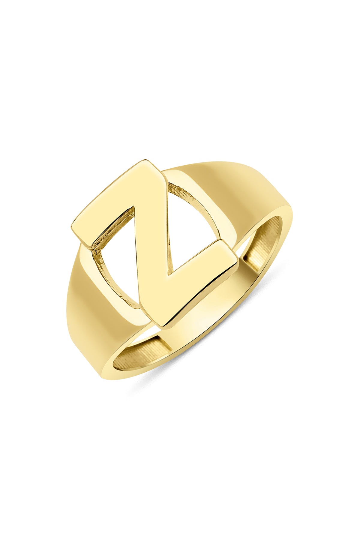 14k Gold Z Initial Ring
