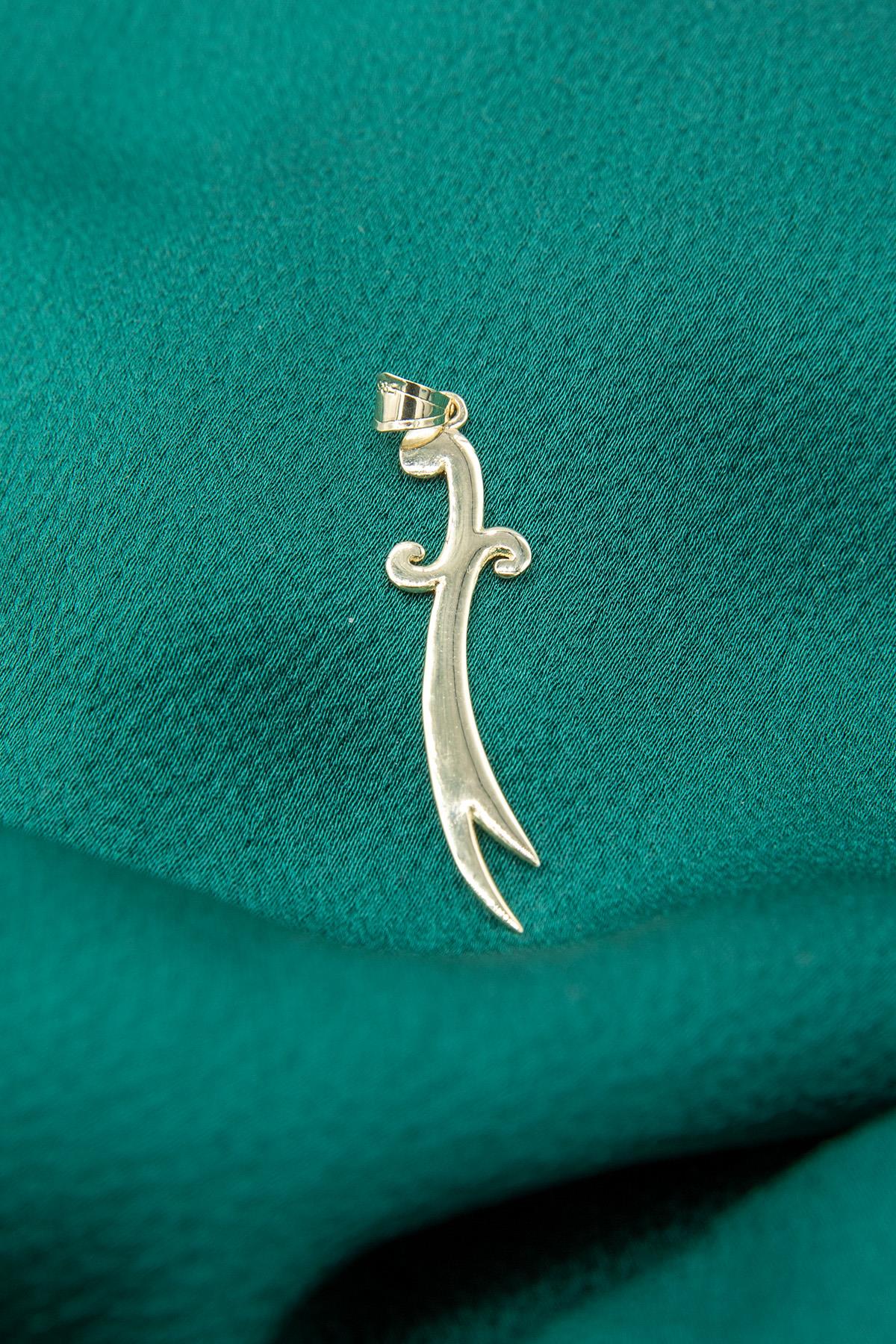 14K Gold Zulfiqar Sword Charm