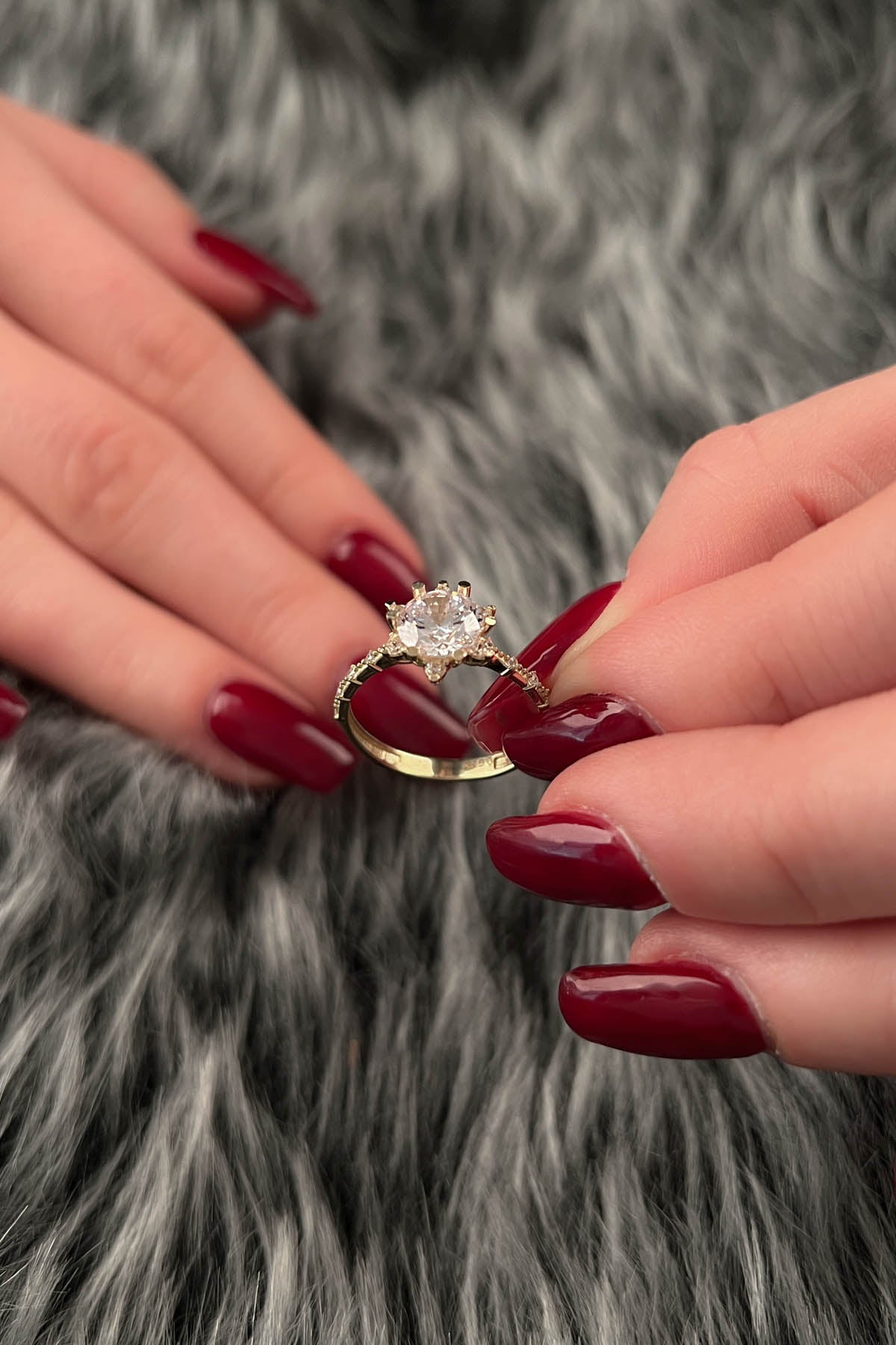 14K Yellow Gold Lotus Rose Ring