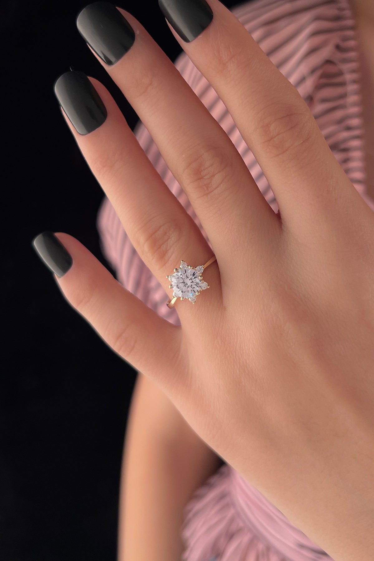 14K Yellow Gold Lotus Rose Ring 2