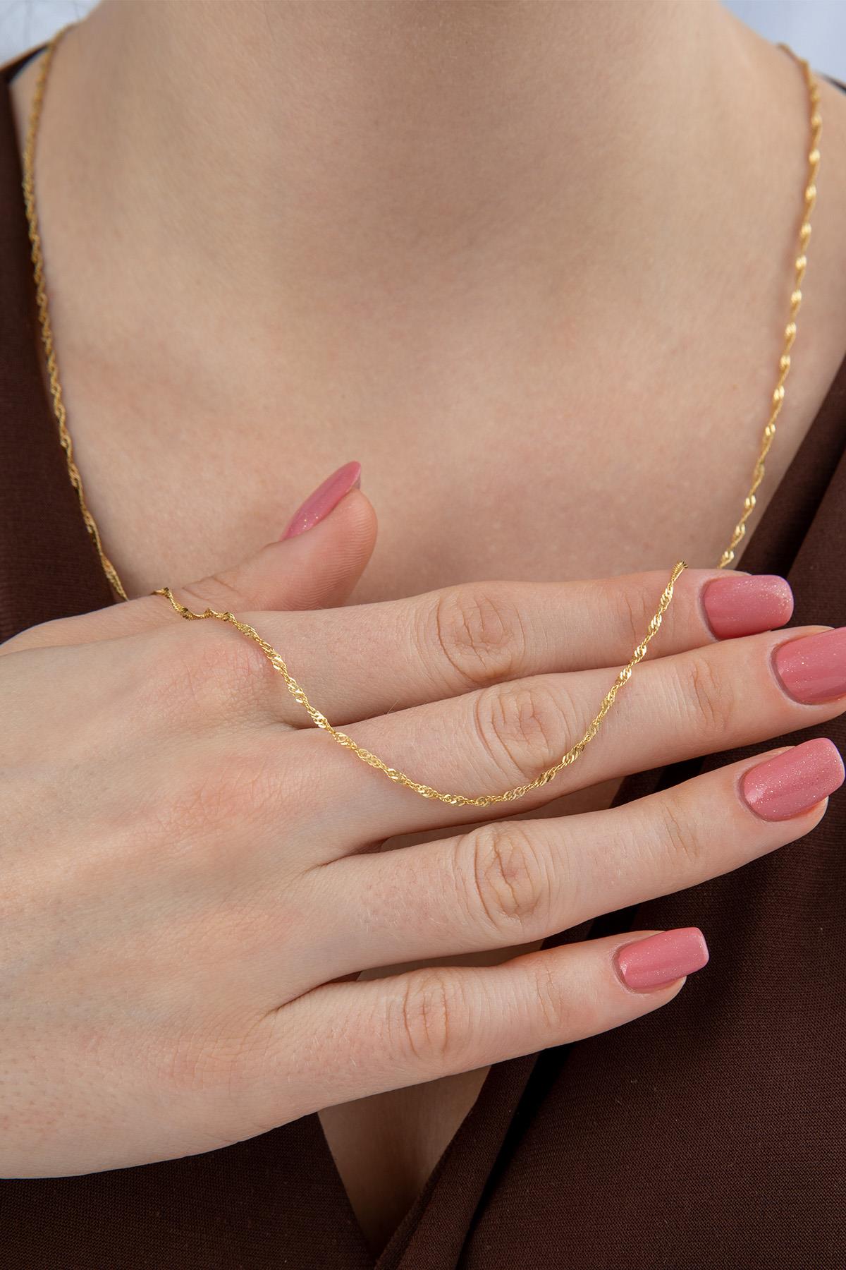 14K Gold Singapore Chain  0.055 inch