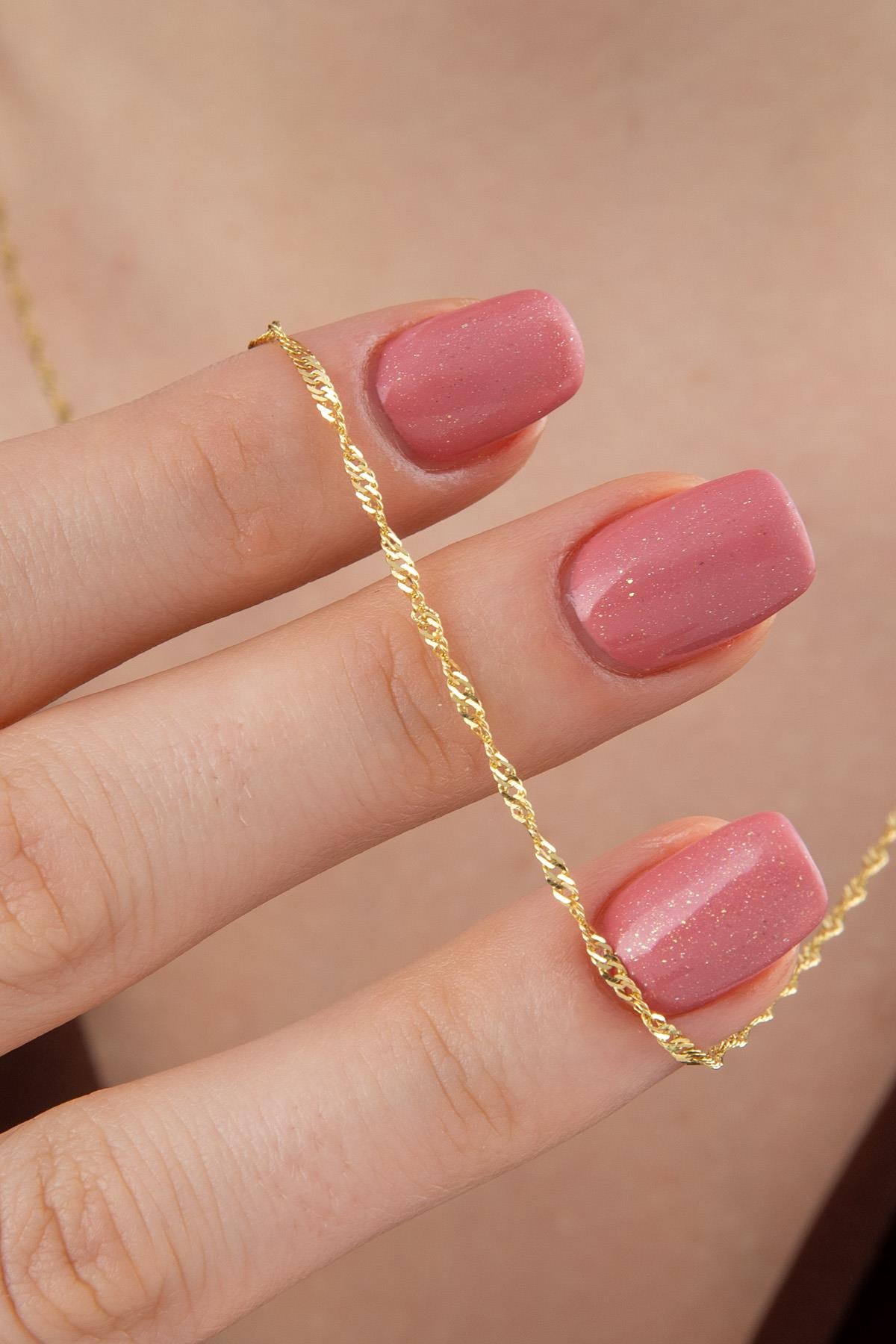 14K Gold Singapore Chain  0.055 inch