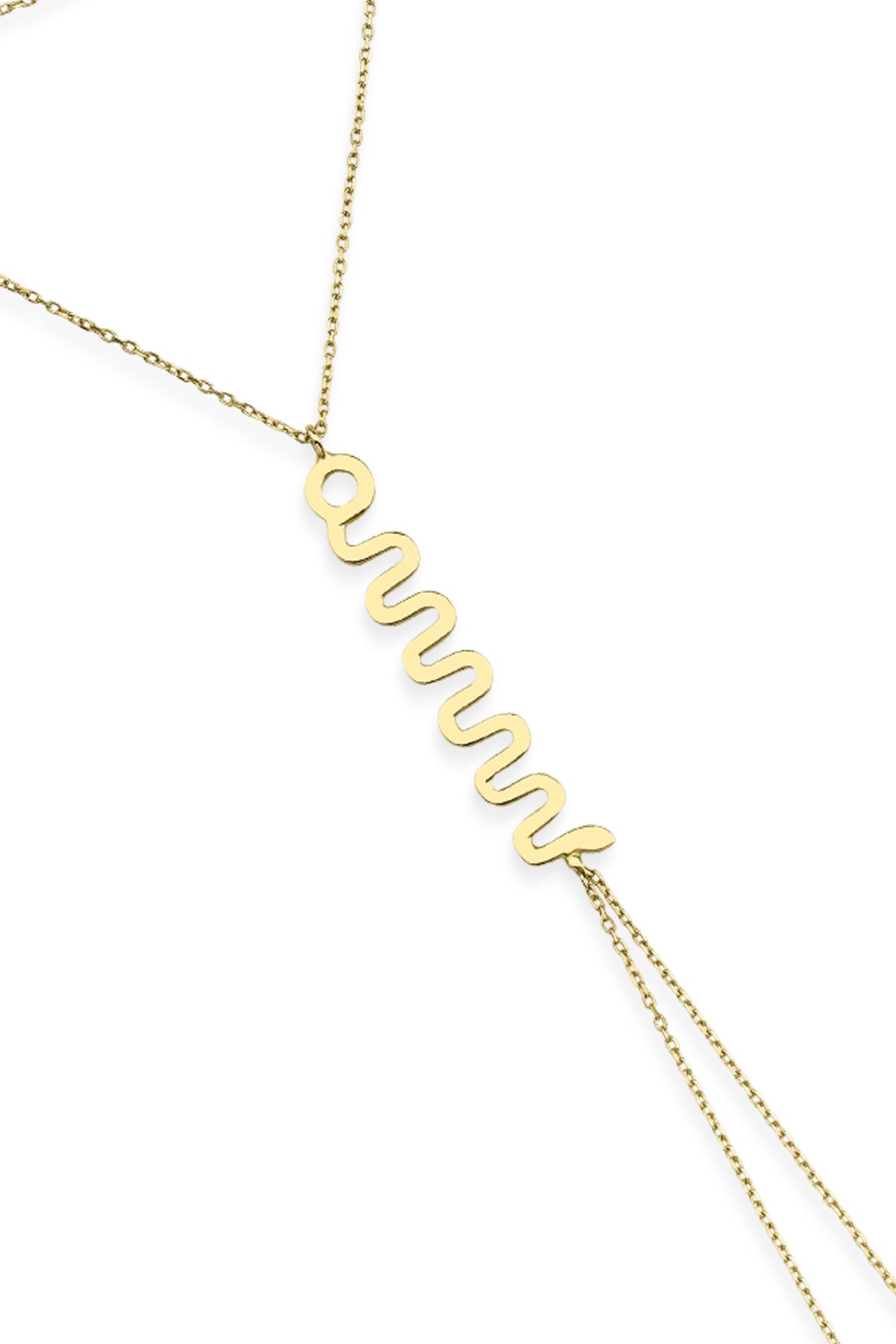 14K Gold Snake Shape Hand Chain