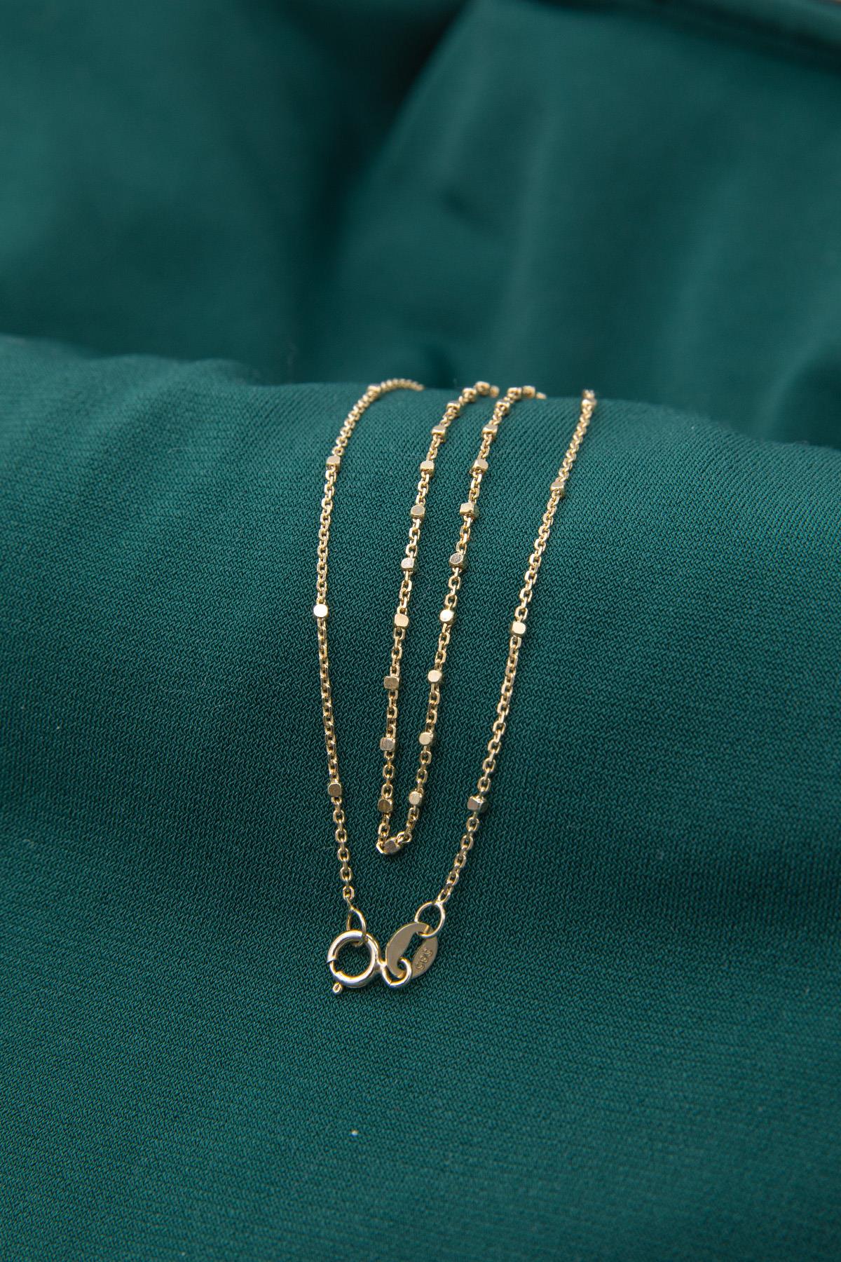 14K Gold  Cube Hand Chain