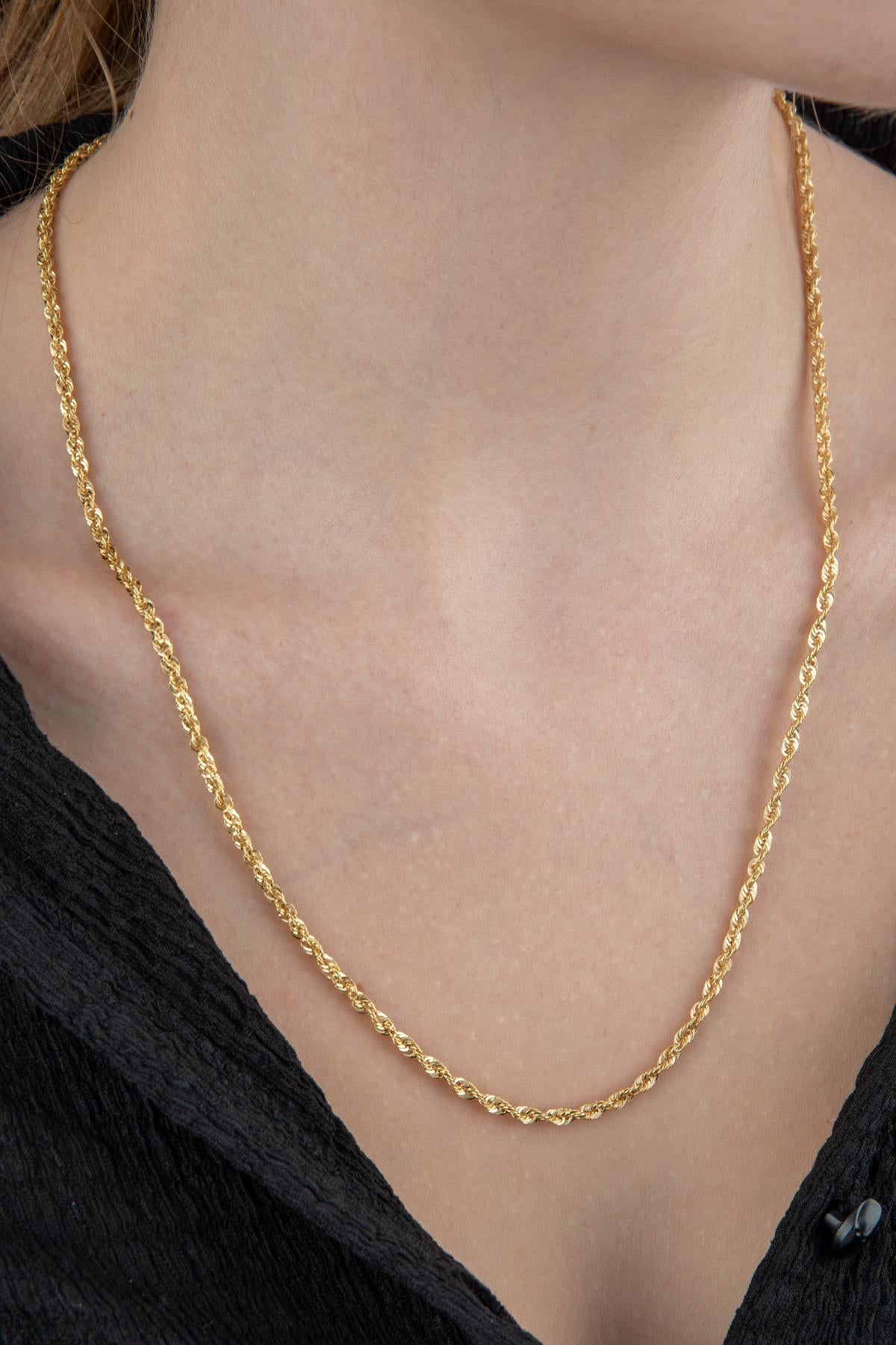 14K Gold Light Rope Chain