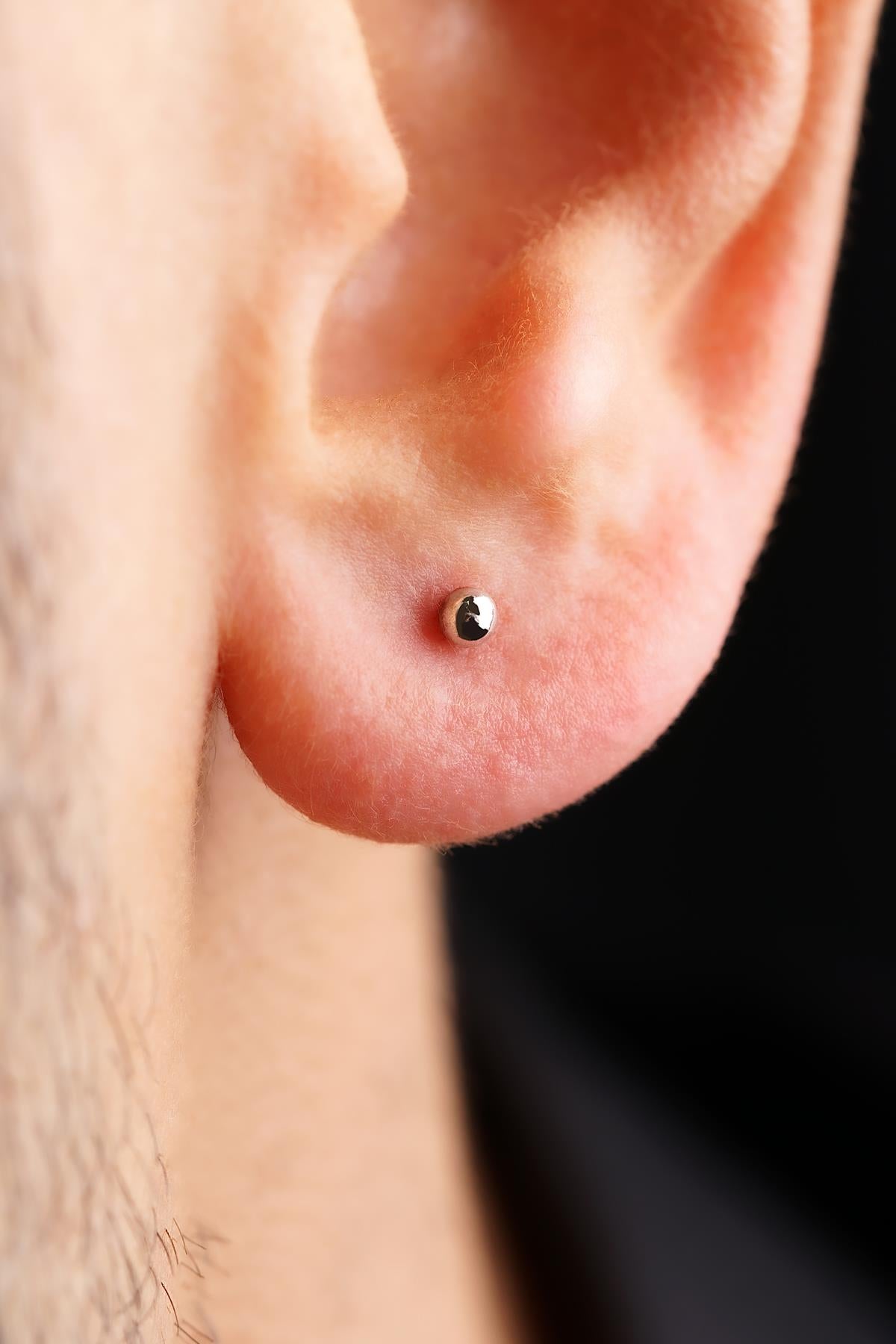 Men's 14K Gold Minimalist Ball Studs