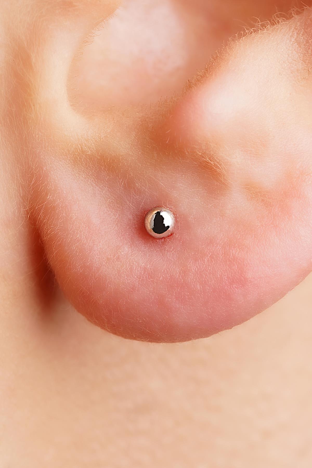 Men's 14K Gold Minimalist Ball Studs