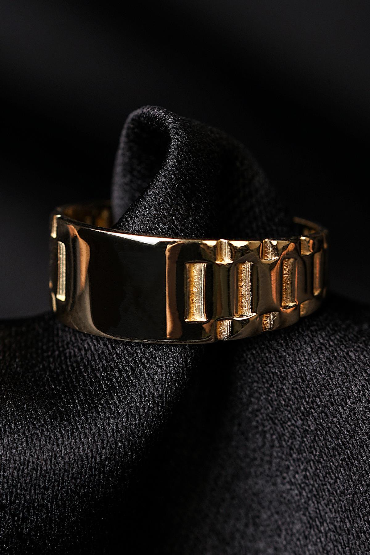 Men's 14K Gold Watch Band Style Ring