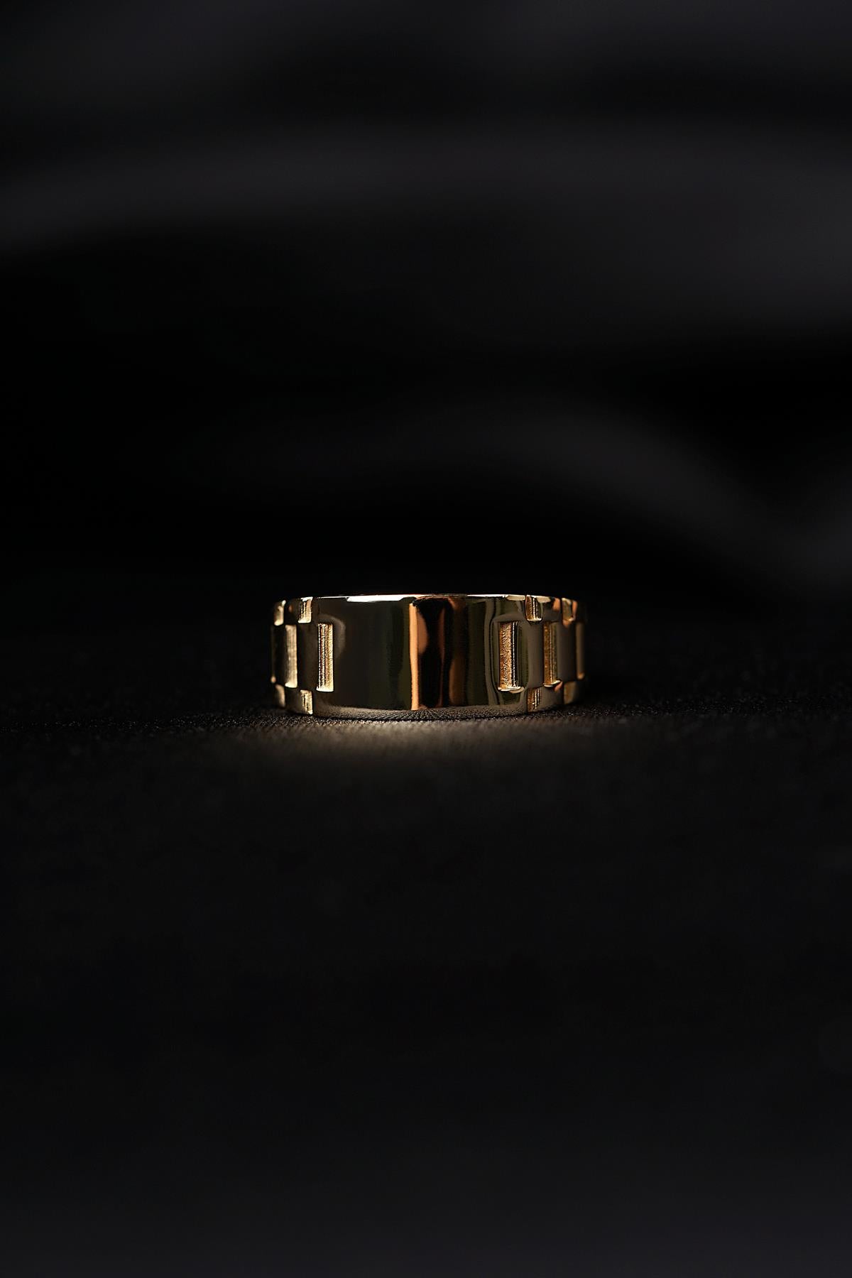Men's 14K Gold Watch Band Style Ring