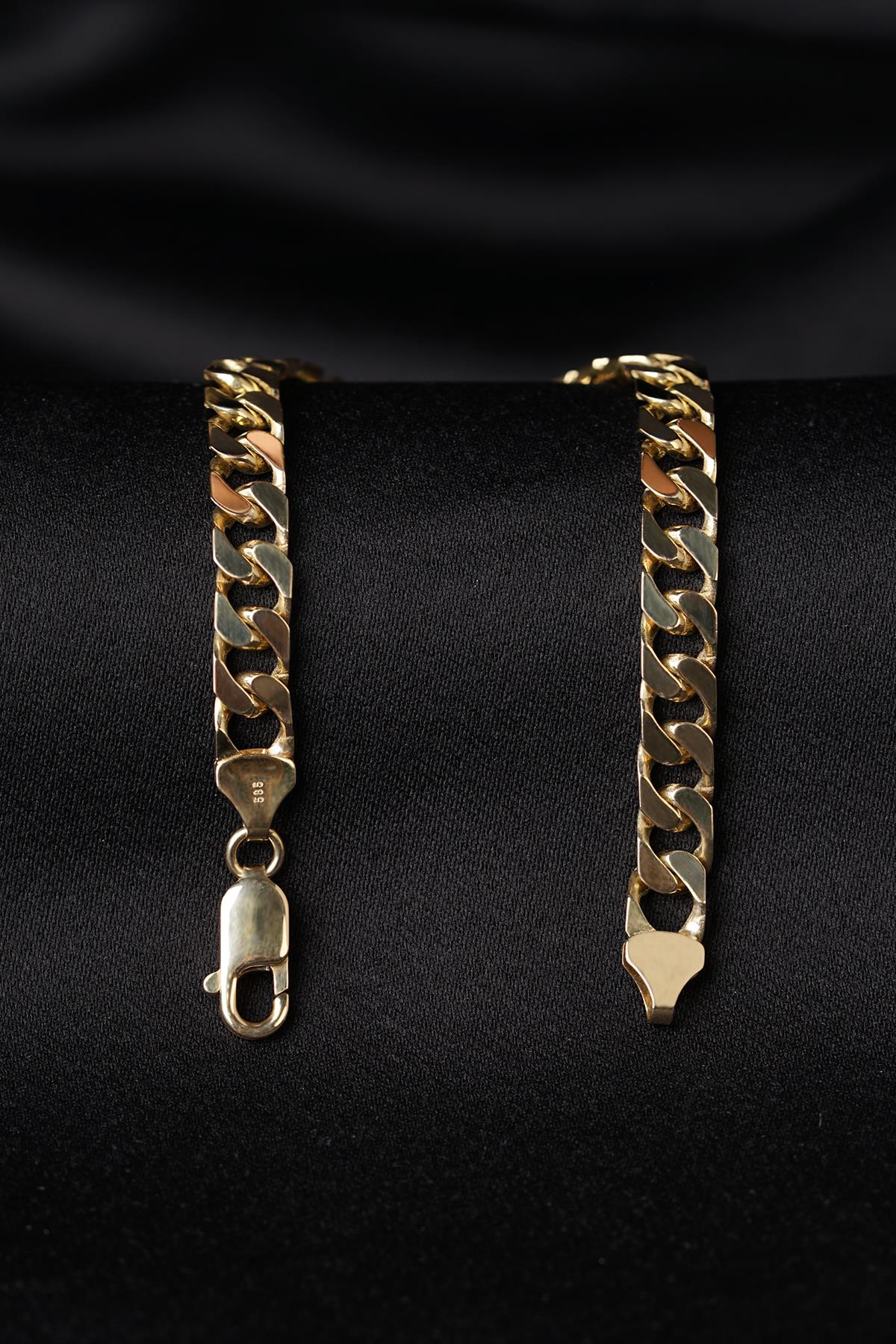 Men's 14K Solid Gold Curb Link Bracelet