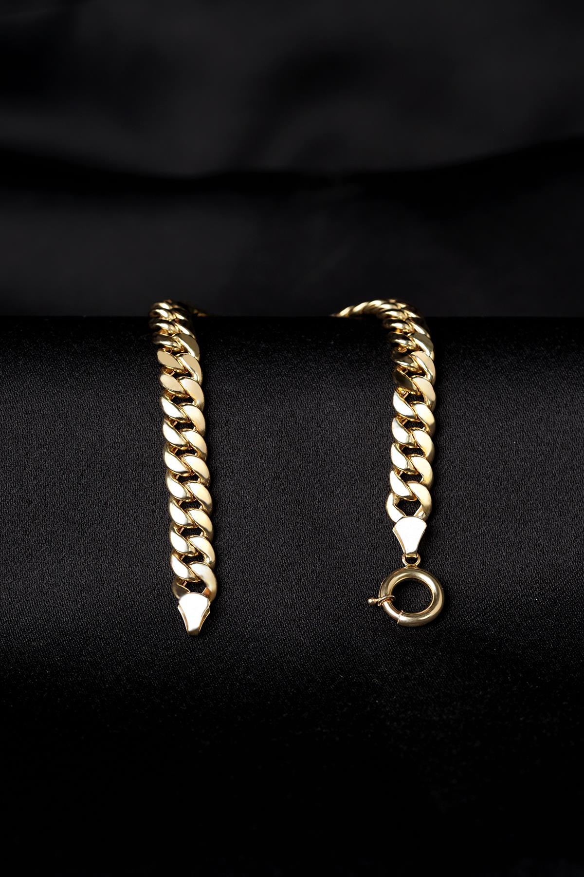 Men's 14K Solid Gold Curb Link Bracelet